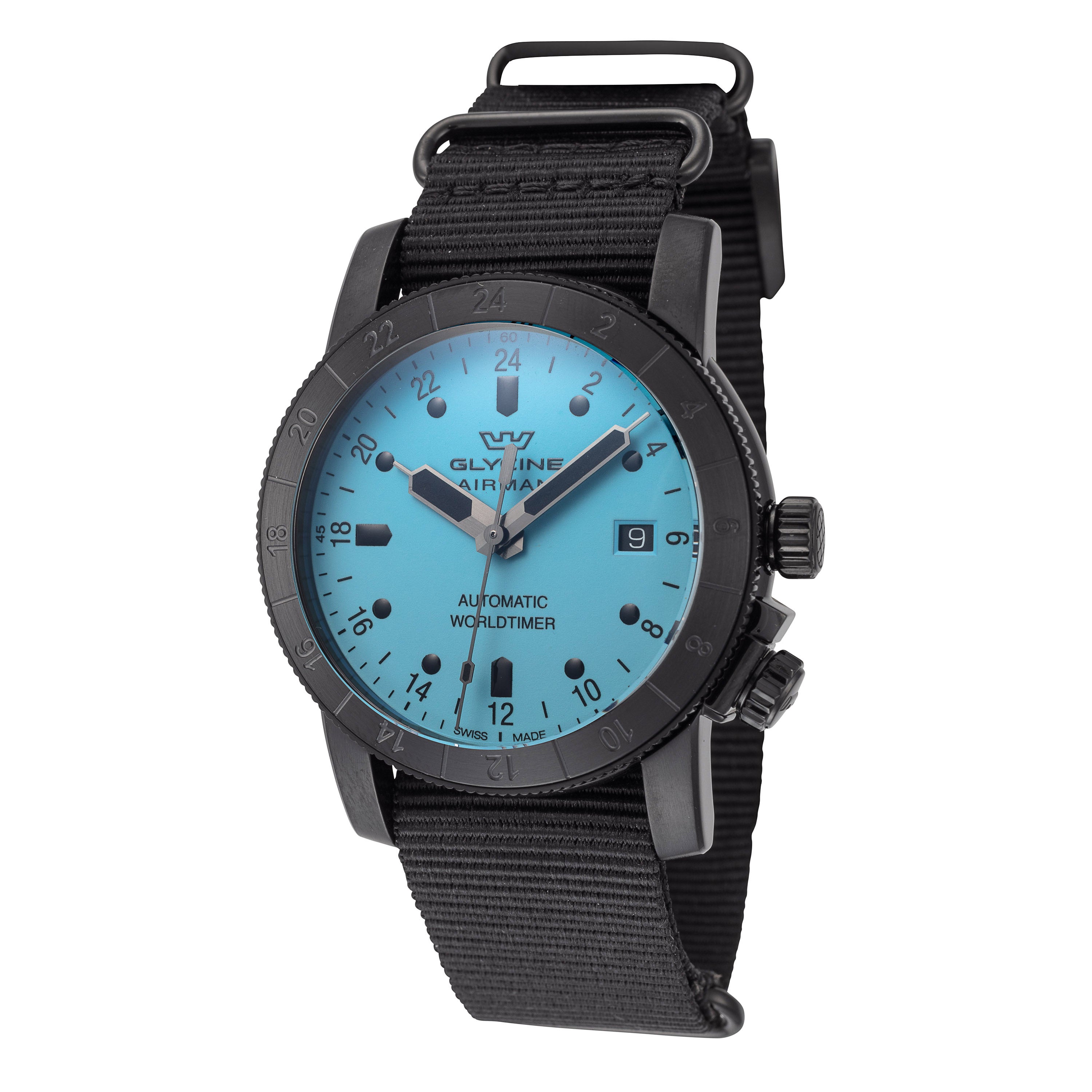 Shop Glycine Men's 42mm Fabric Watch Gl0491 In Black