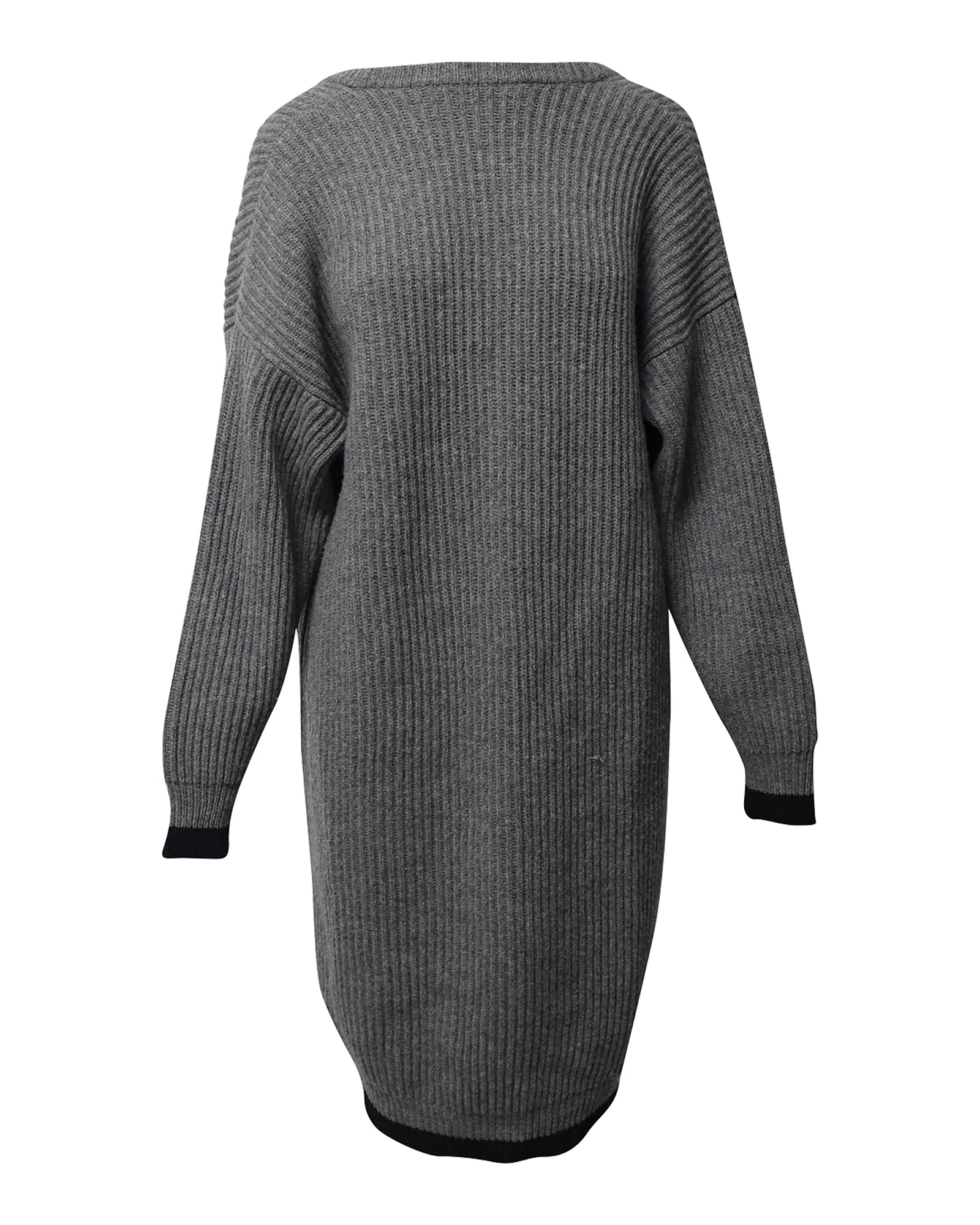 image of Maison Martin Margiela Knitted Sweater Dress in Grey Wool