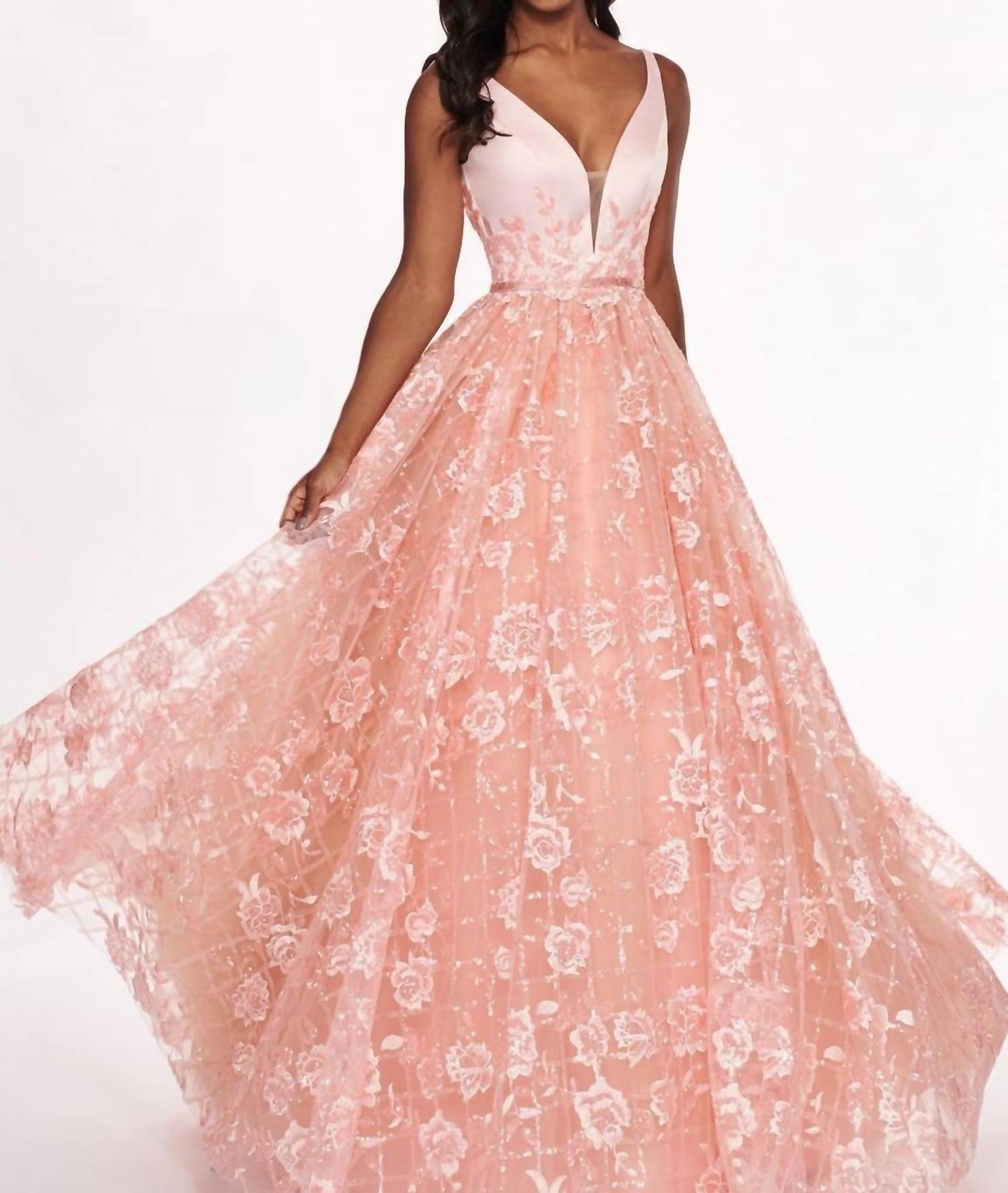 Shop Rachel Allan Prom Dress In Blush In Pink