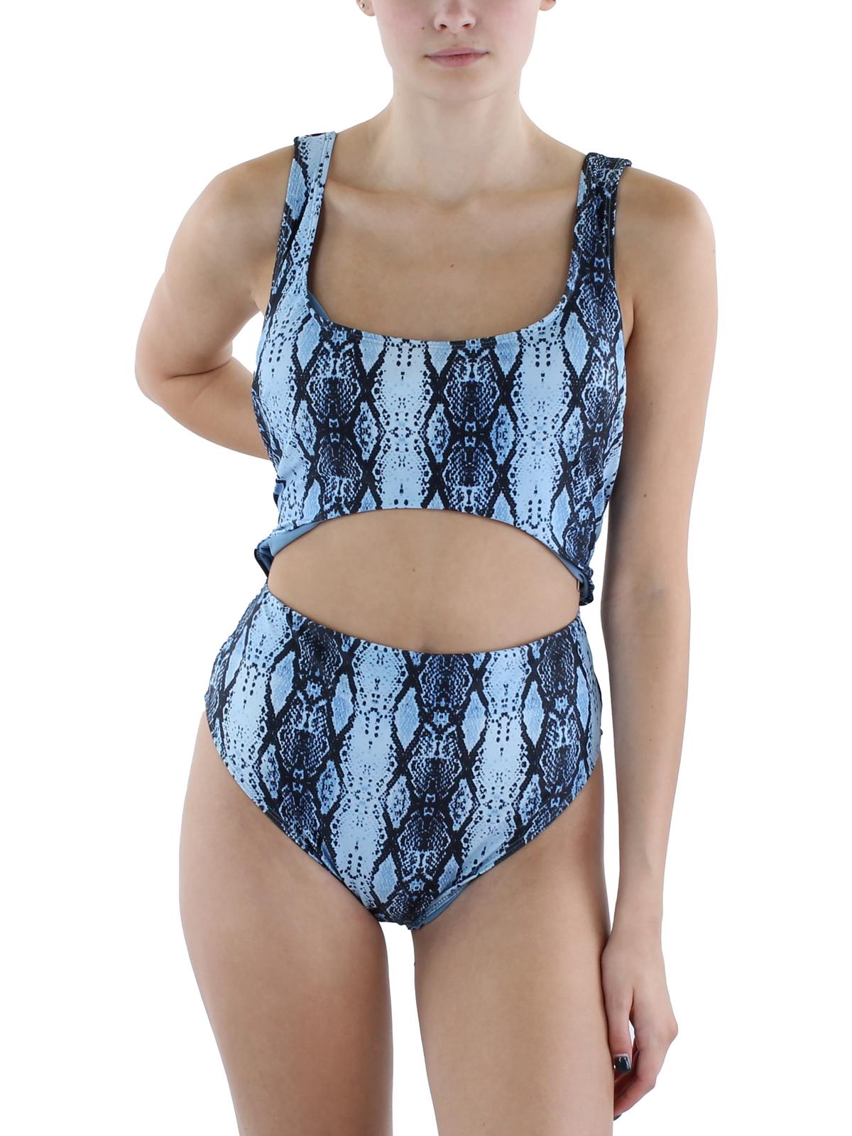 Rachel Rachel Roy Desert Snake Cut-out Womens Printed Polyester One-piece Swimsuit In Multi