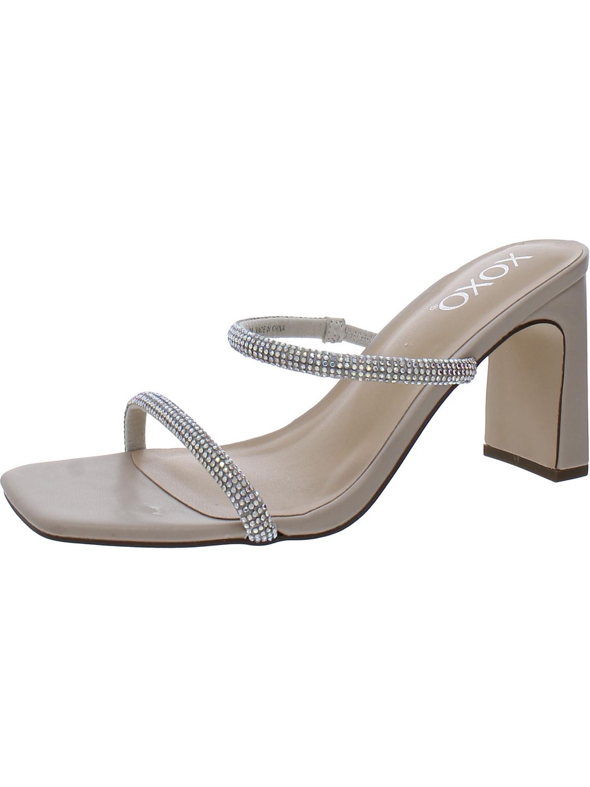 Xoxo Folee Womens Faux Suede Slide Sandals In Gray