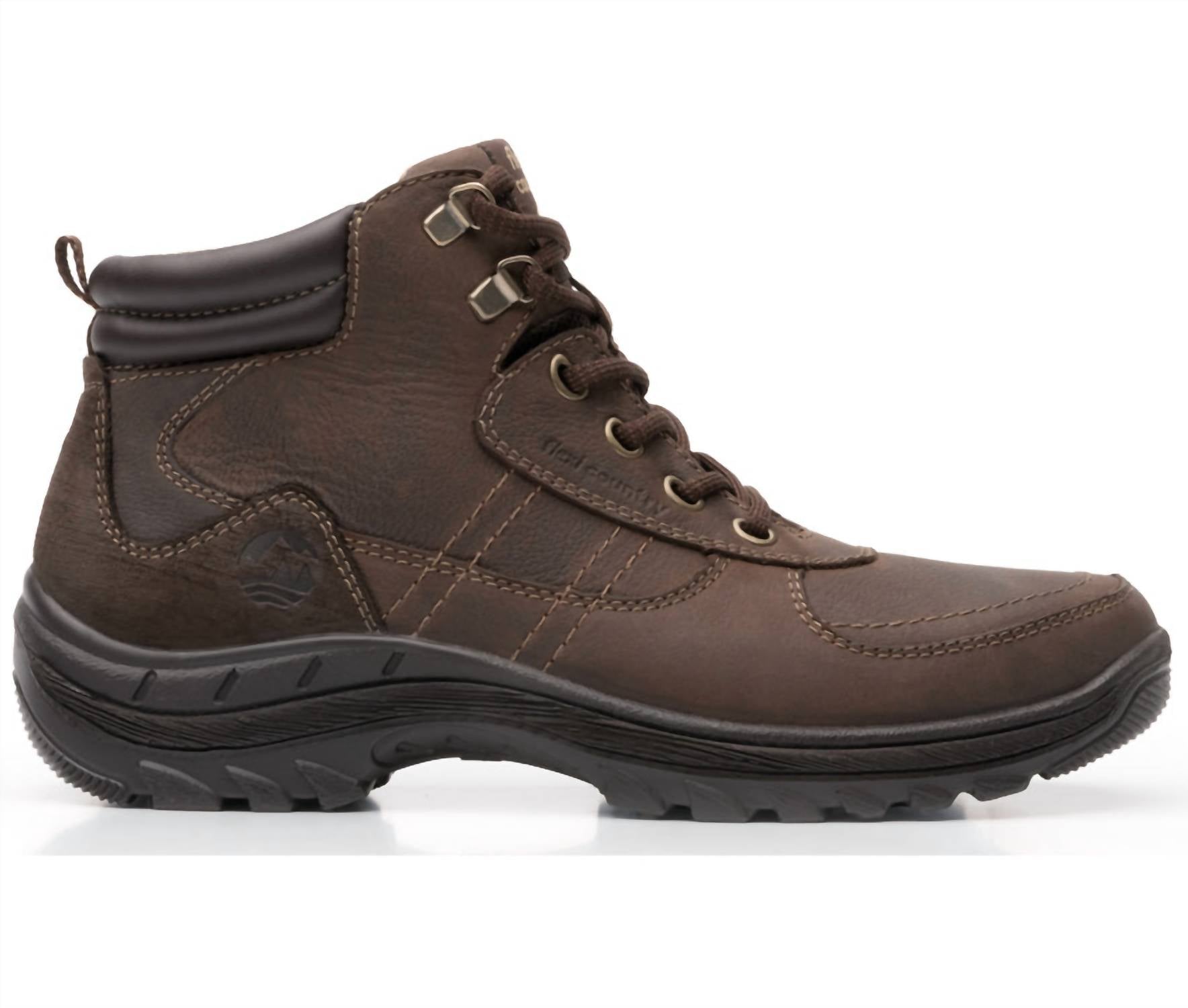 Shop Flexi Men's Outdoor Leather Boot In Dark Brown