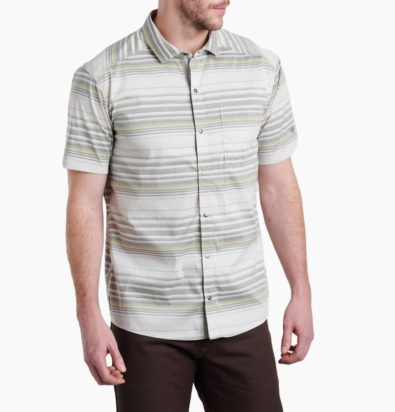 Shop Kuhl Men's Intriguer Shirt In Ivory Twist In Grey