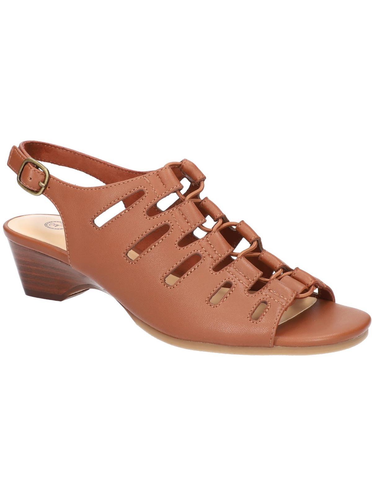 Shop Bella Vita Zamira Womens Leather Ankle Strap Strappy Sandals In Brown
