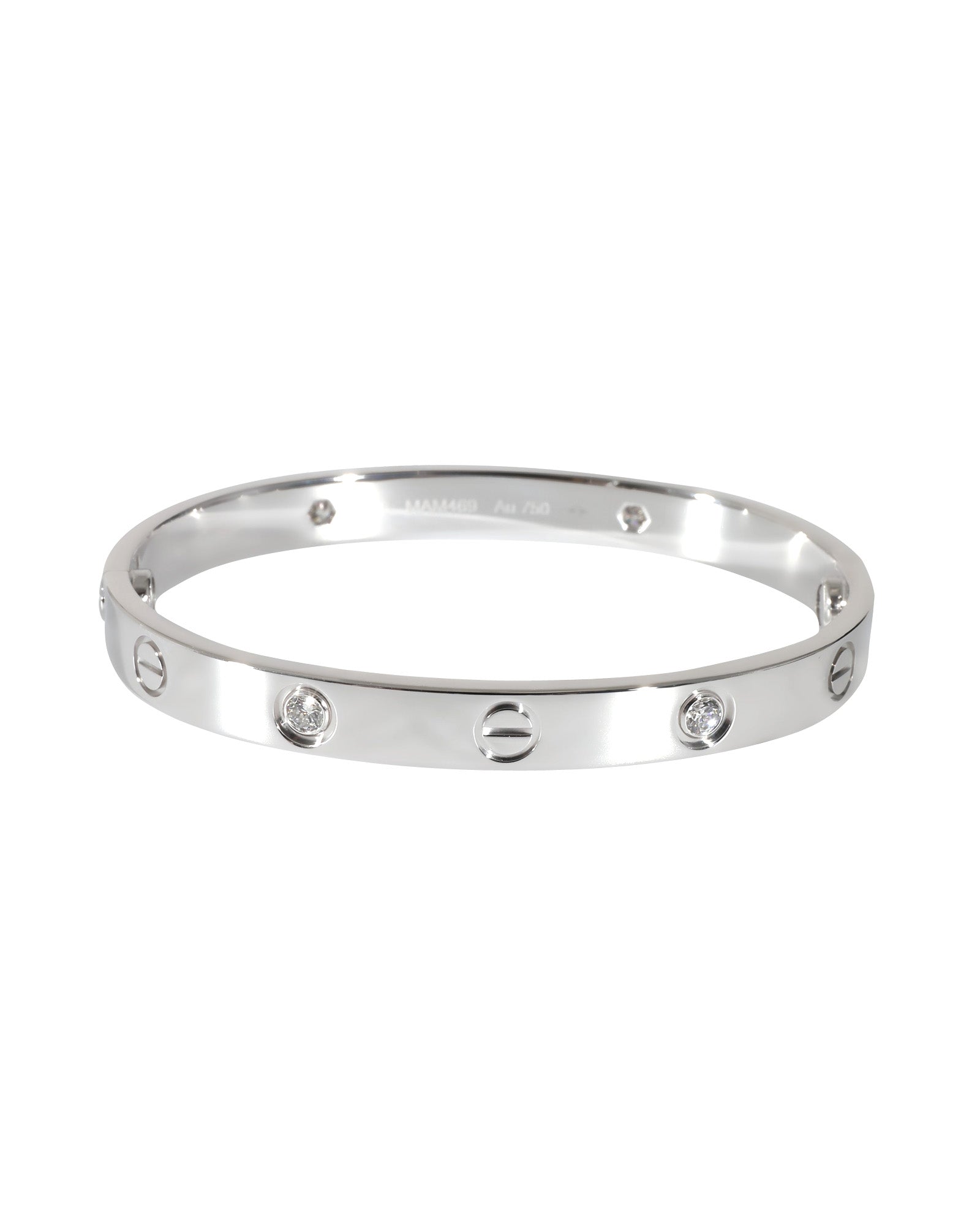 image of Cartier Love Bracelet, 4 Diamonds (White Gold)