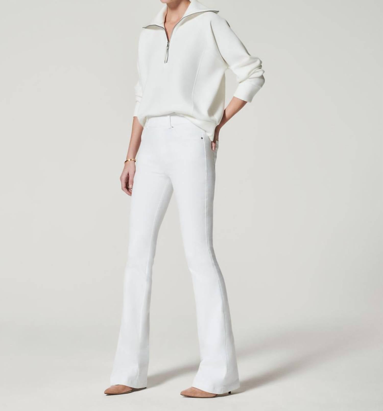 Spanx Flare Jeans In White
