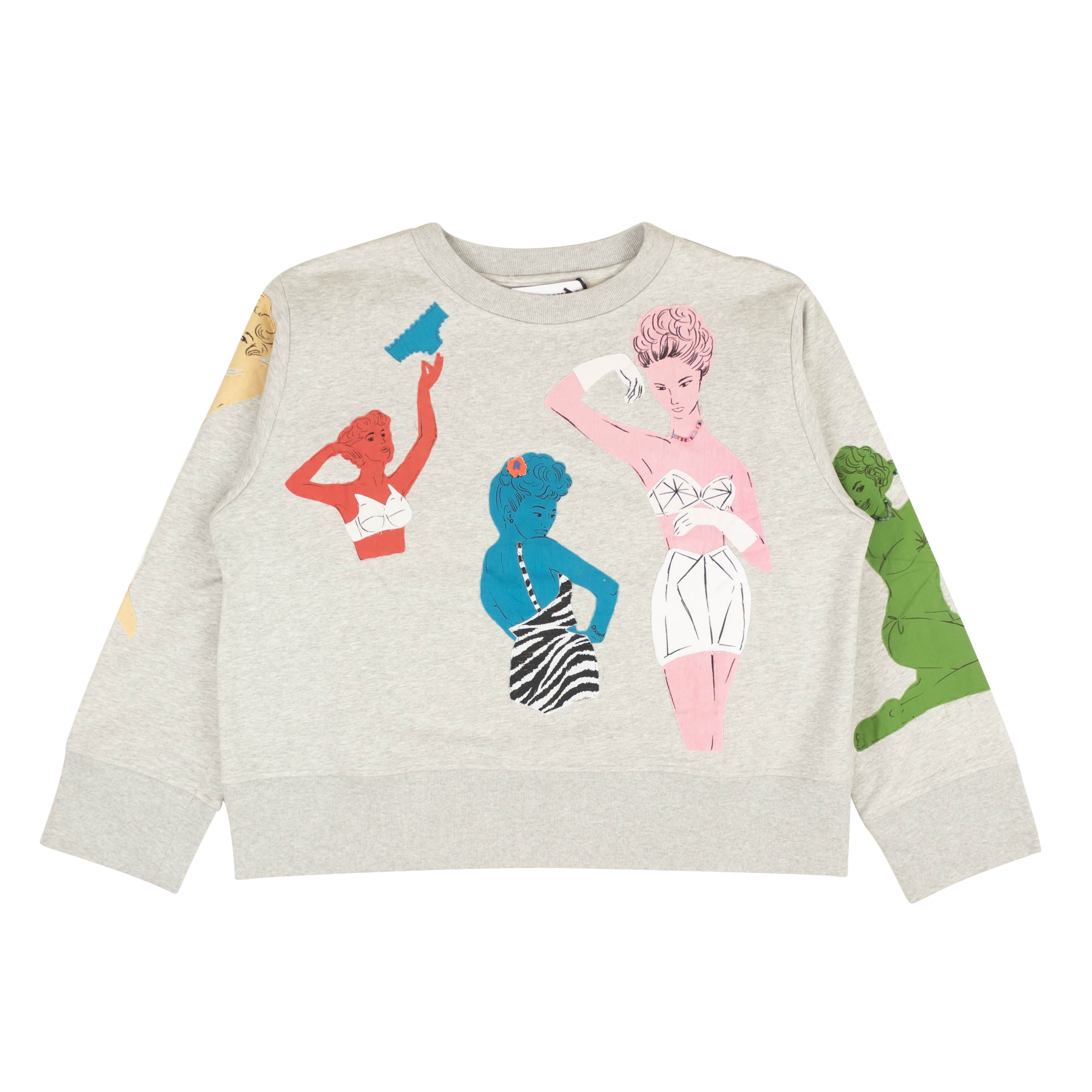 Moschino Couture Kids' Nwt  Grey Women Printed Crewneck Sweatshirt In Gray