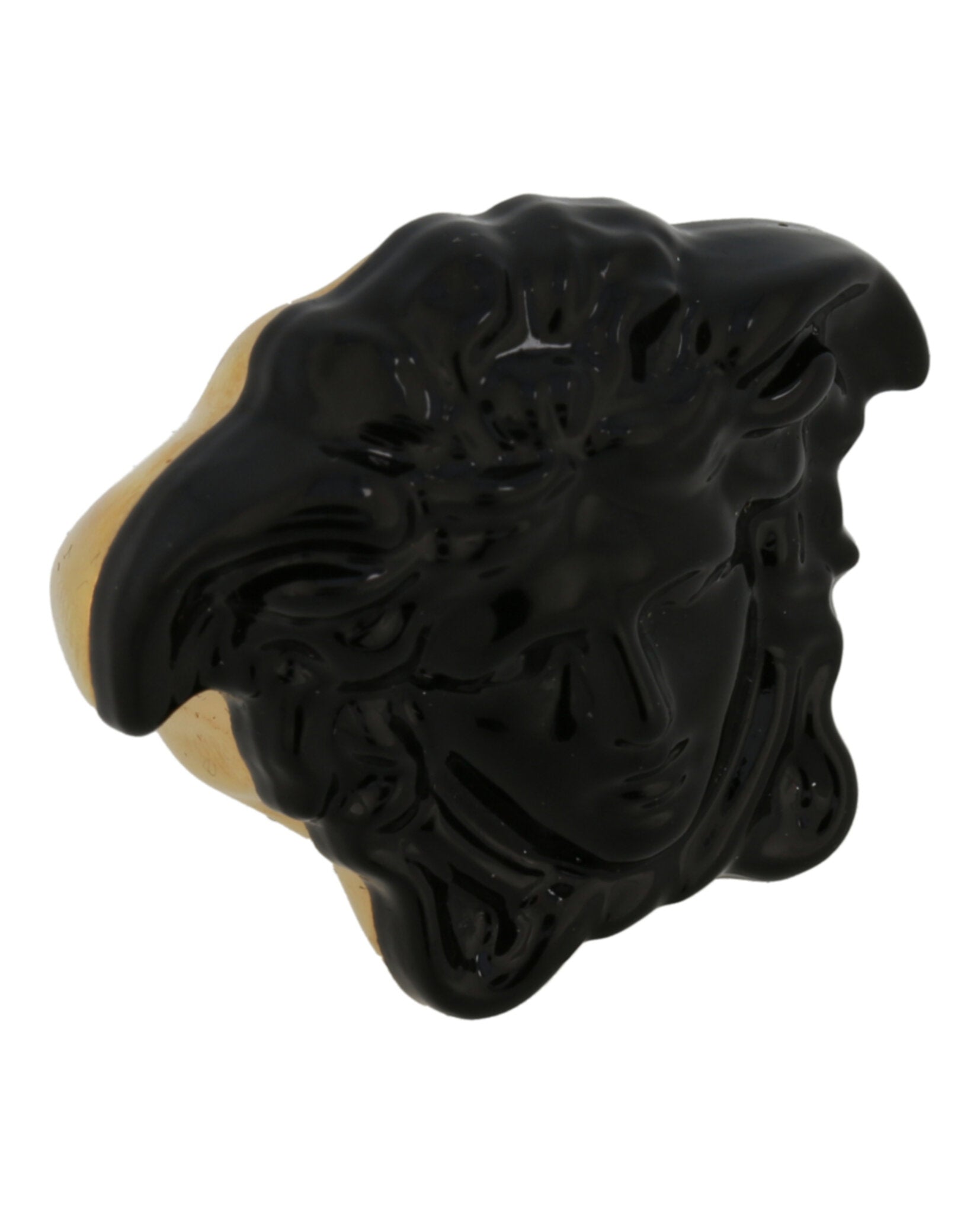 Shop Versace La Medusa Ring In Black