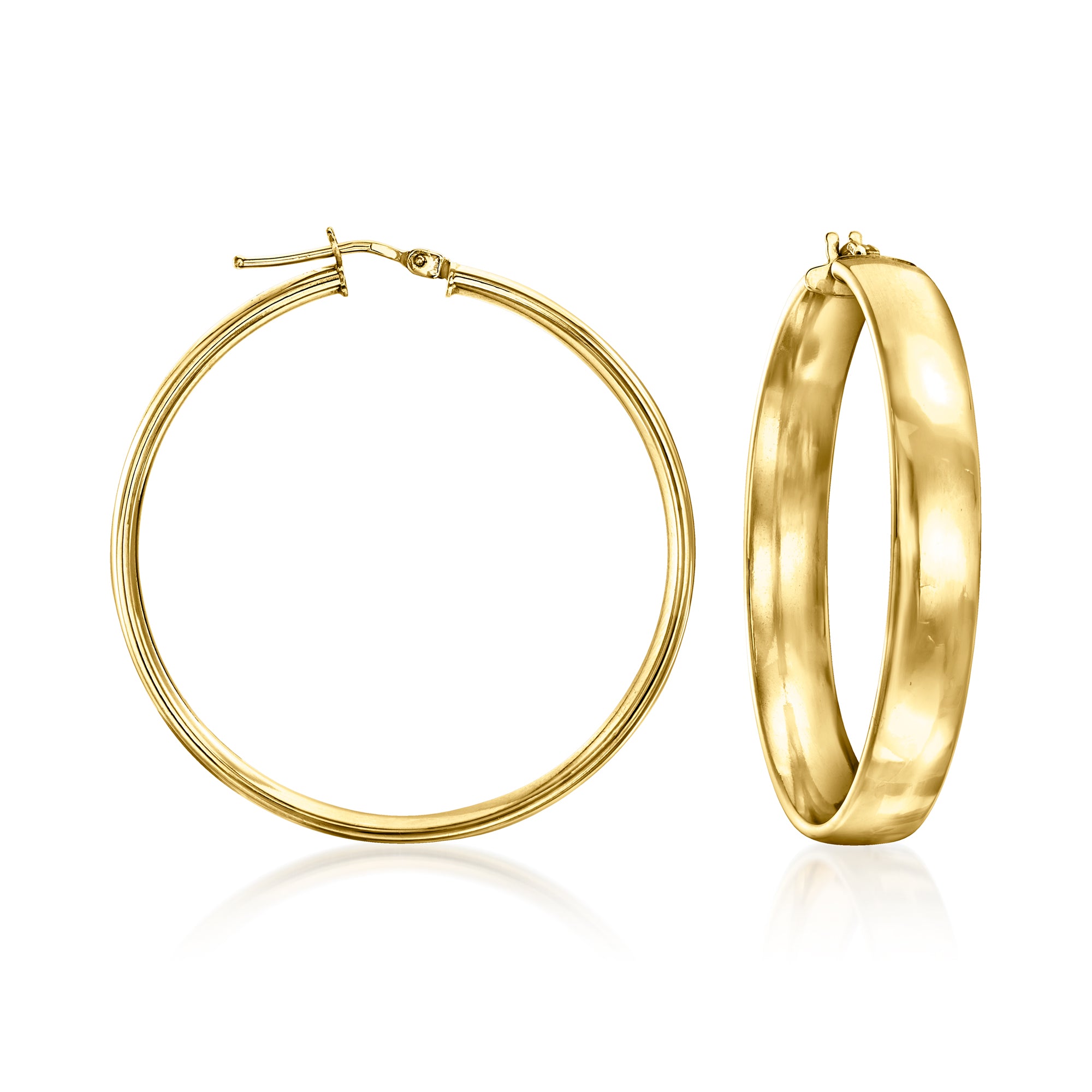 Canaria Fine Jewelry Canaria Italian 10kt Yellow Gold Hoop Earrings