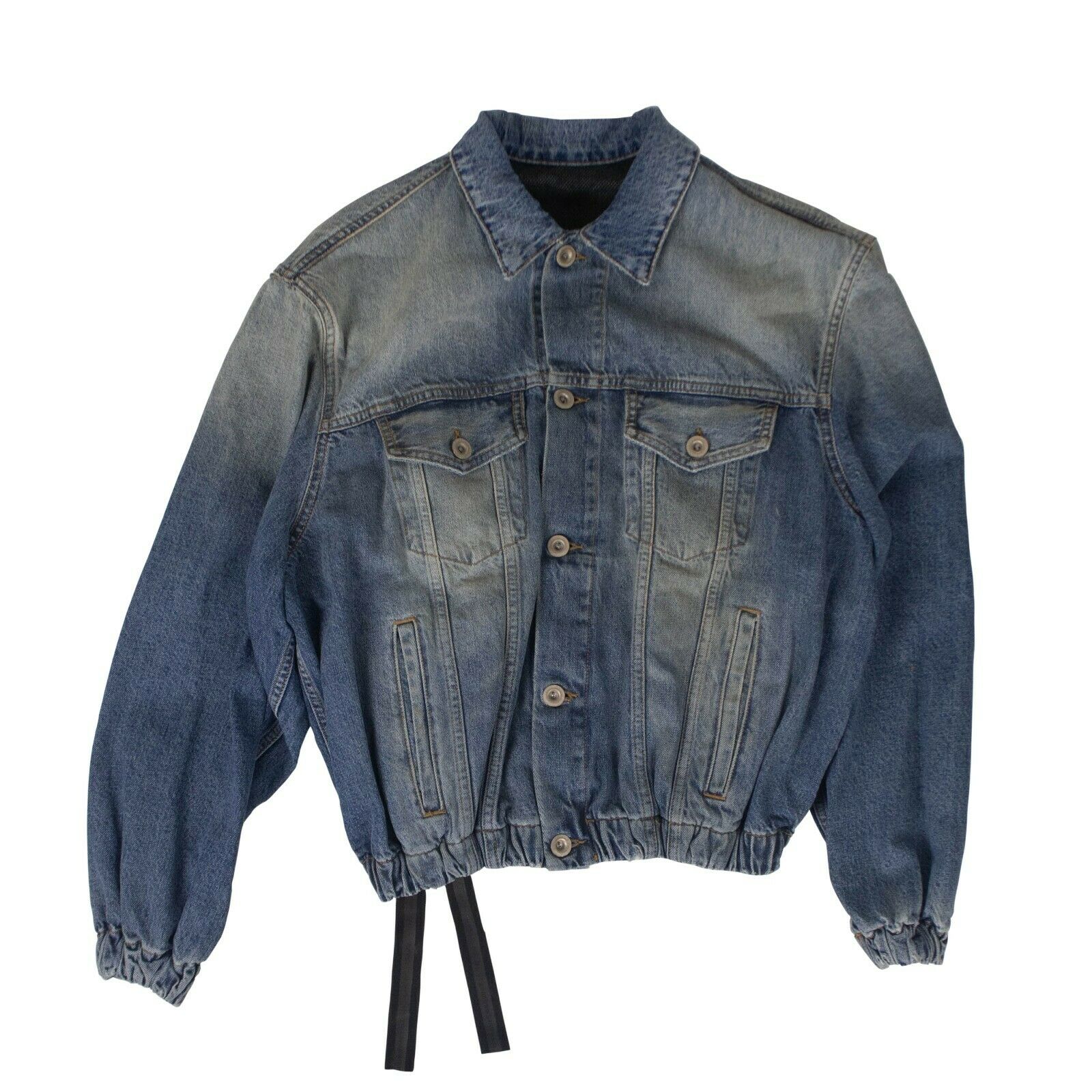 Ben Taverniti Unravel Project Cotton Oversized Denim Jacket - Blue