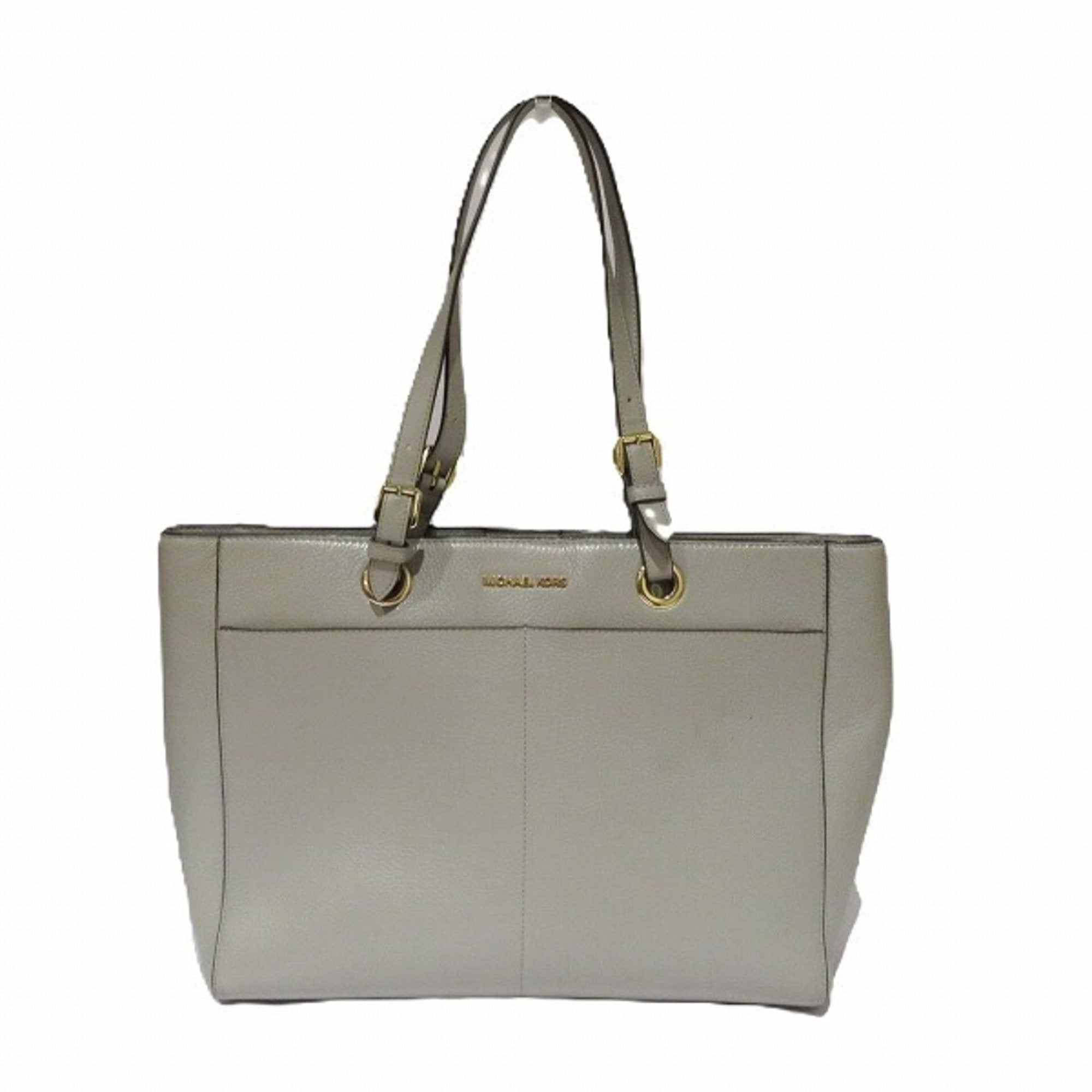 Pre-owned Michael Kors Leather Shoulder Bag Tote Bag () In Grey
