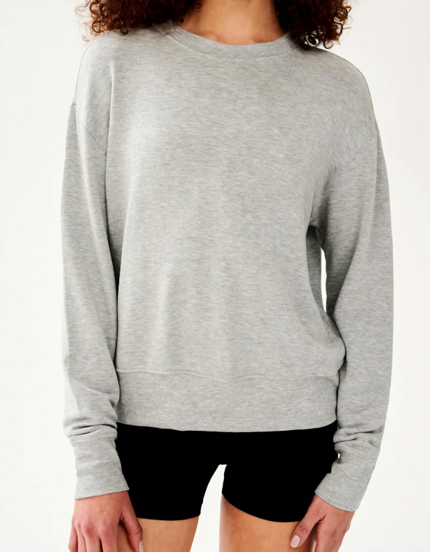 Shop Splits59 Sonja Fleece Sweatshirt In Heather Grey