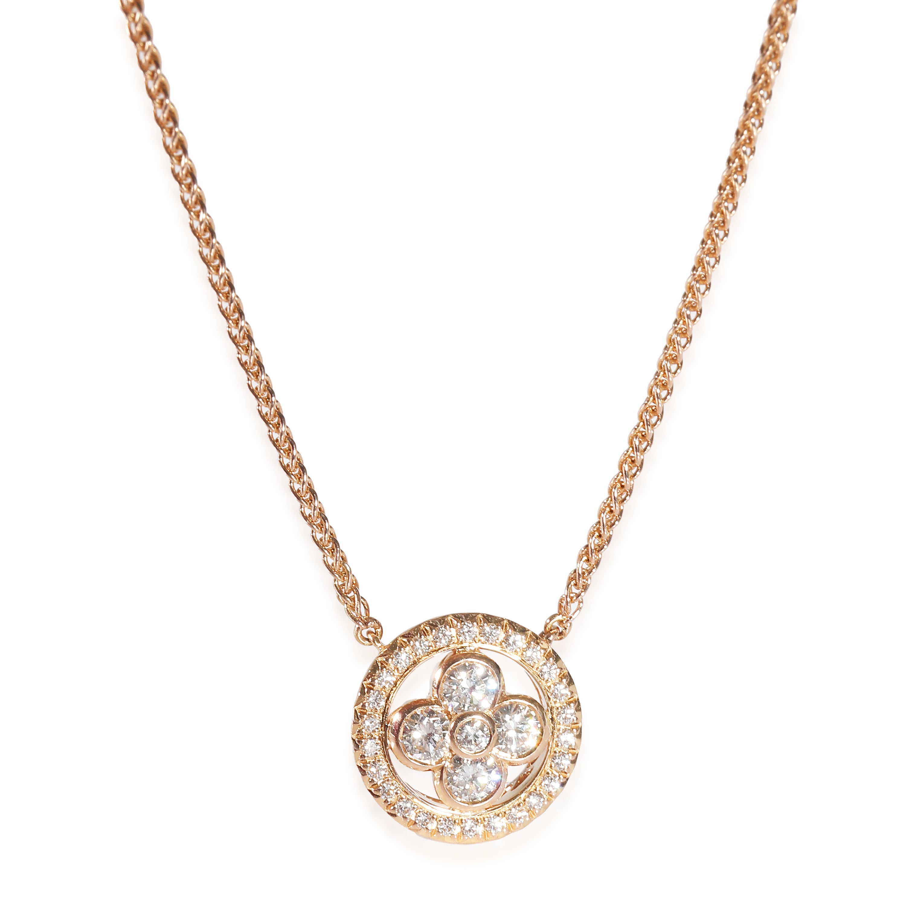 Image of Louis Vuitton Blossom Fashion Pendant in 18k Rose Gold 0.5 CTW