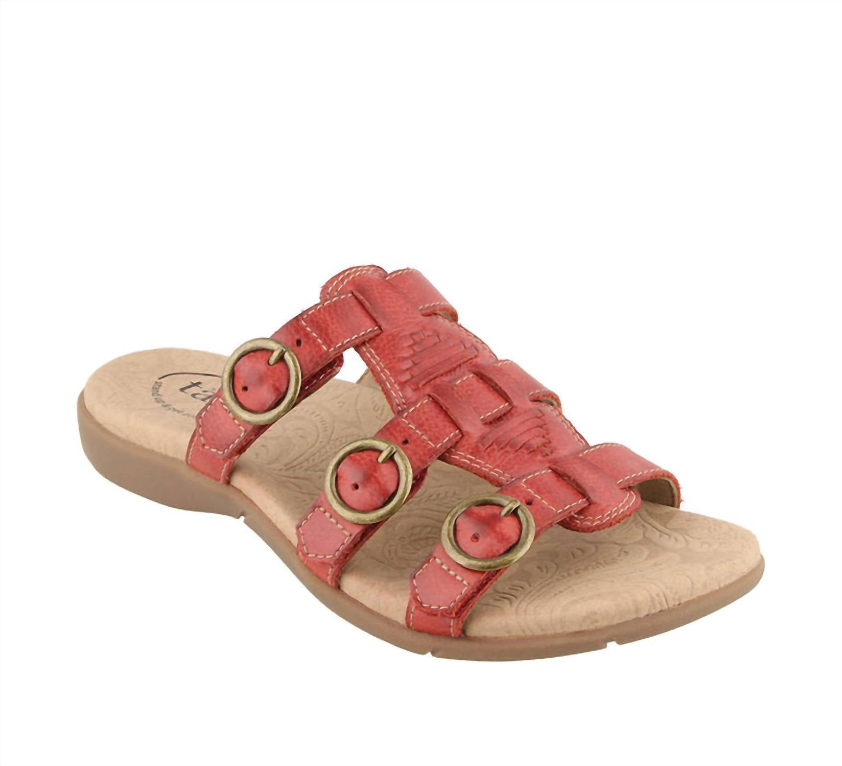 Shop Taos Women's Good Times Sandal In Red In Pink