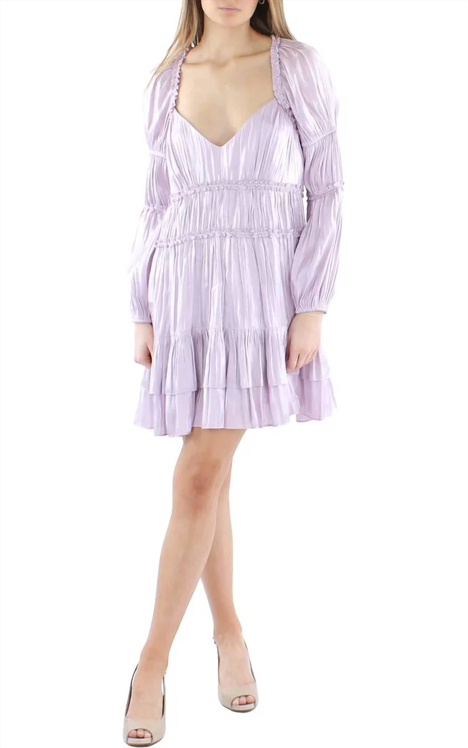 Shop Cinq À Sept Tammy Mini Dress In Pale Iris In Purple