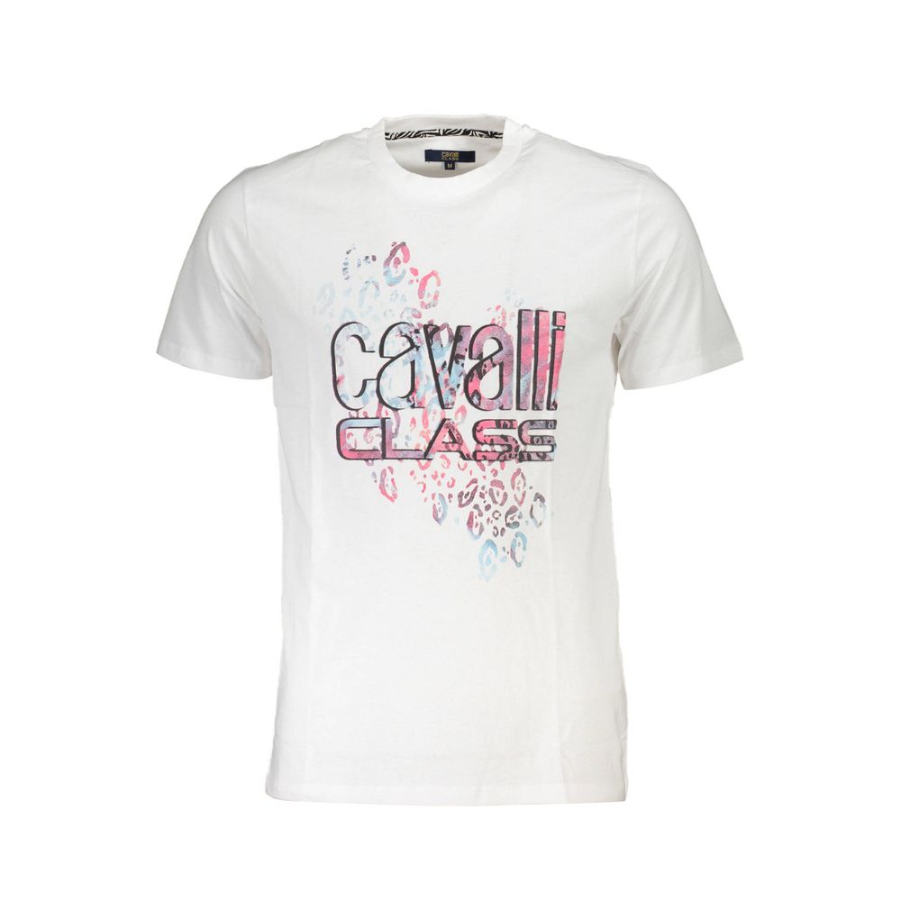 Cavalli Class White Cotton T-shirt In White