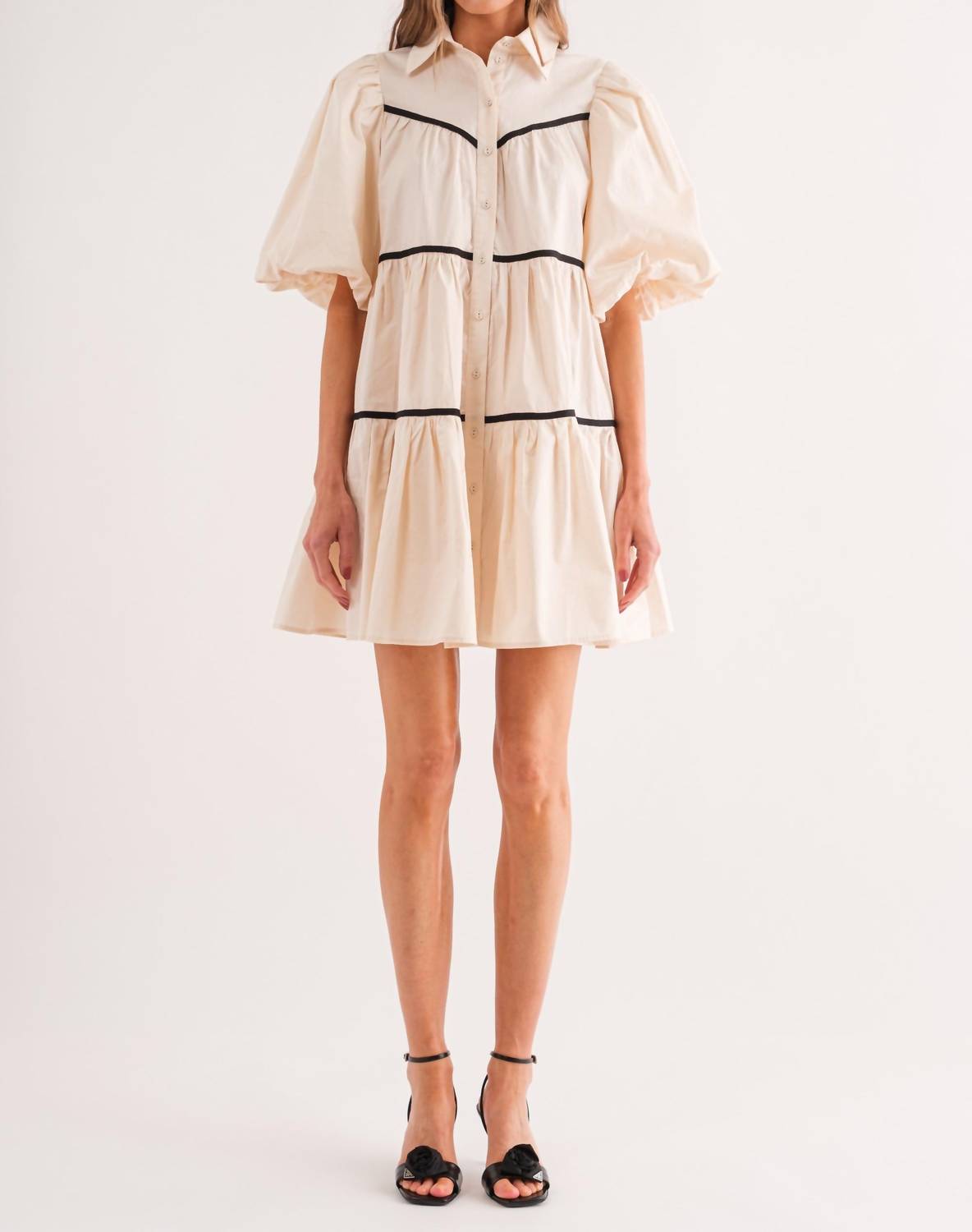 Sofie The Label Lena Shirt Dress In Natural In Multi