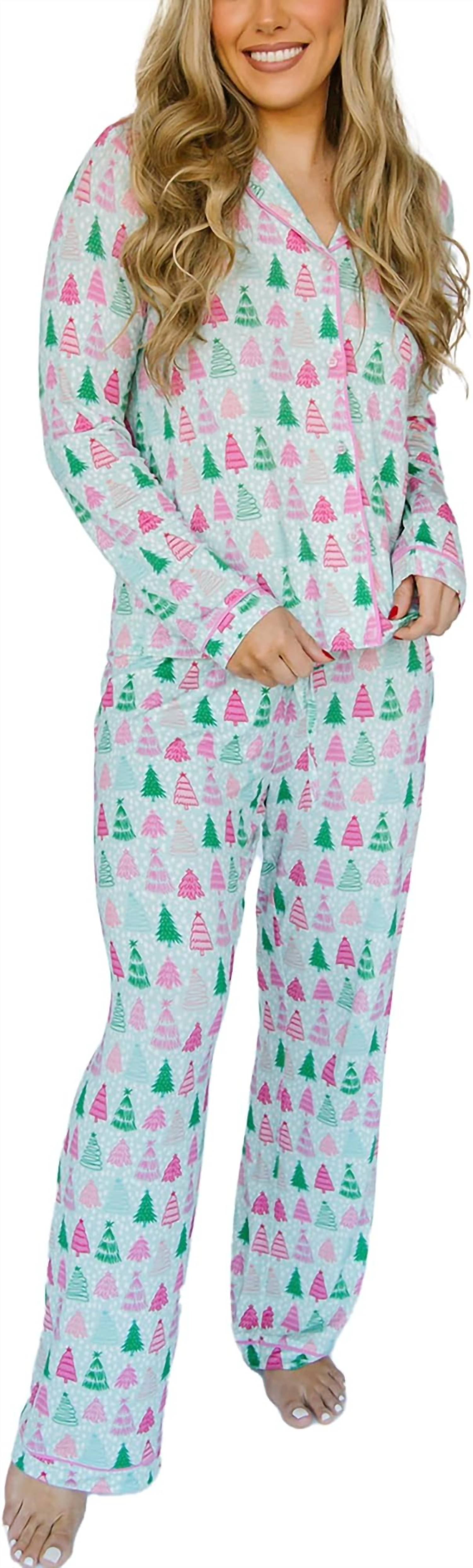 Shop Mary Square Charlotte Jammies In Tree Farm In Multi