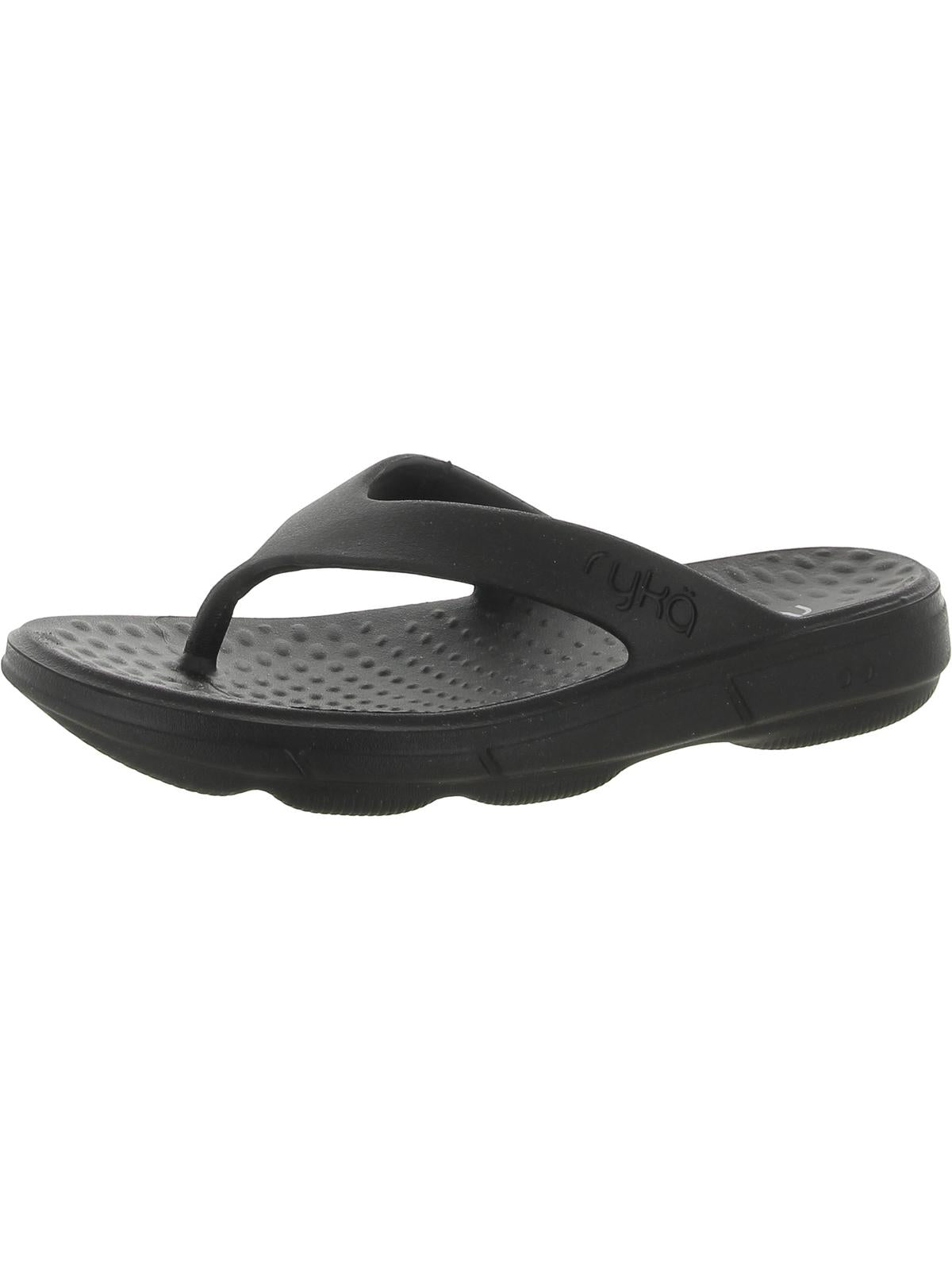 Shop Ryka Womens Slip On Lifestyle Thong Sandals In Black