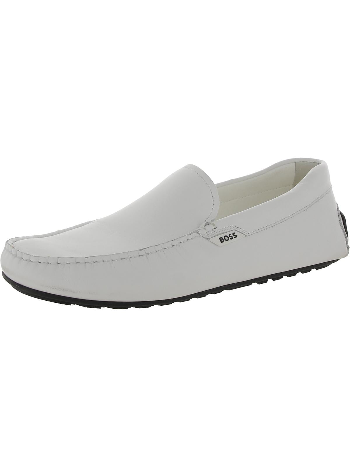 Hugo Boss Noel Mens Logo Comfort Insole Loafers In White