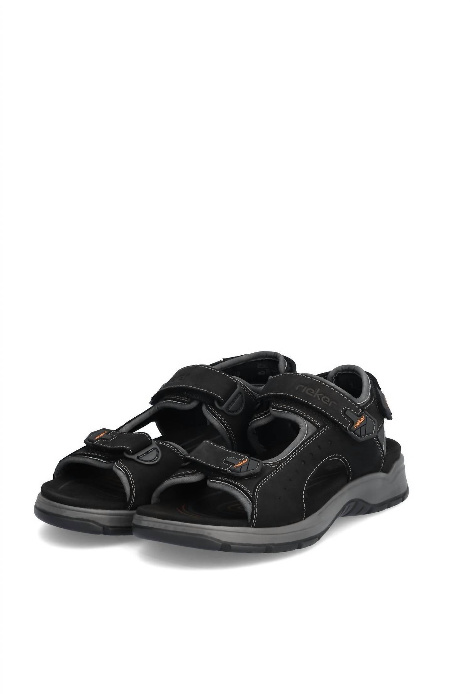 Rieker Men's Trekking Sandals In Black