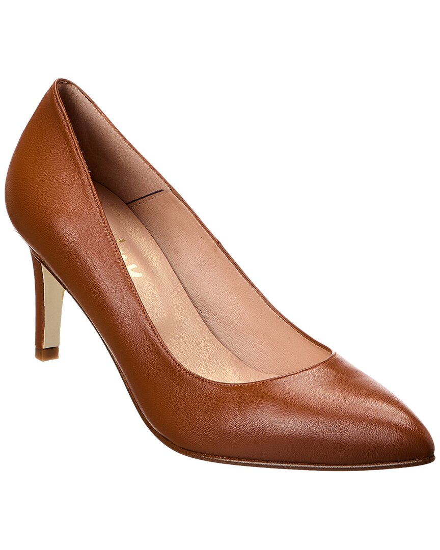 Shop French Sole Nurit Leather Pump In Brown