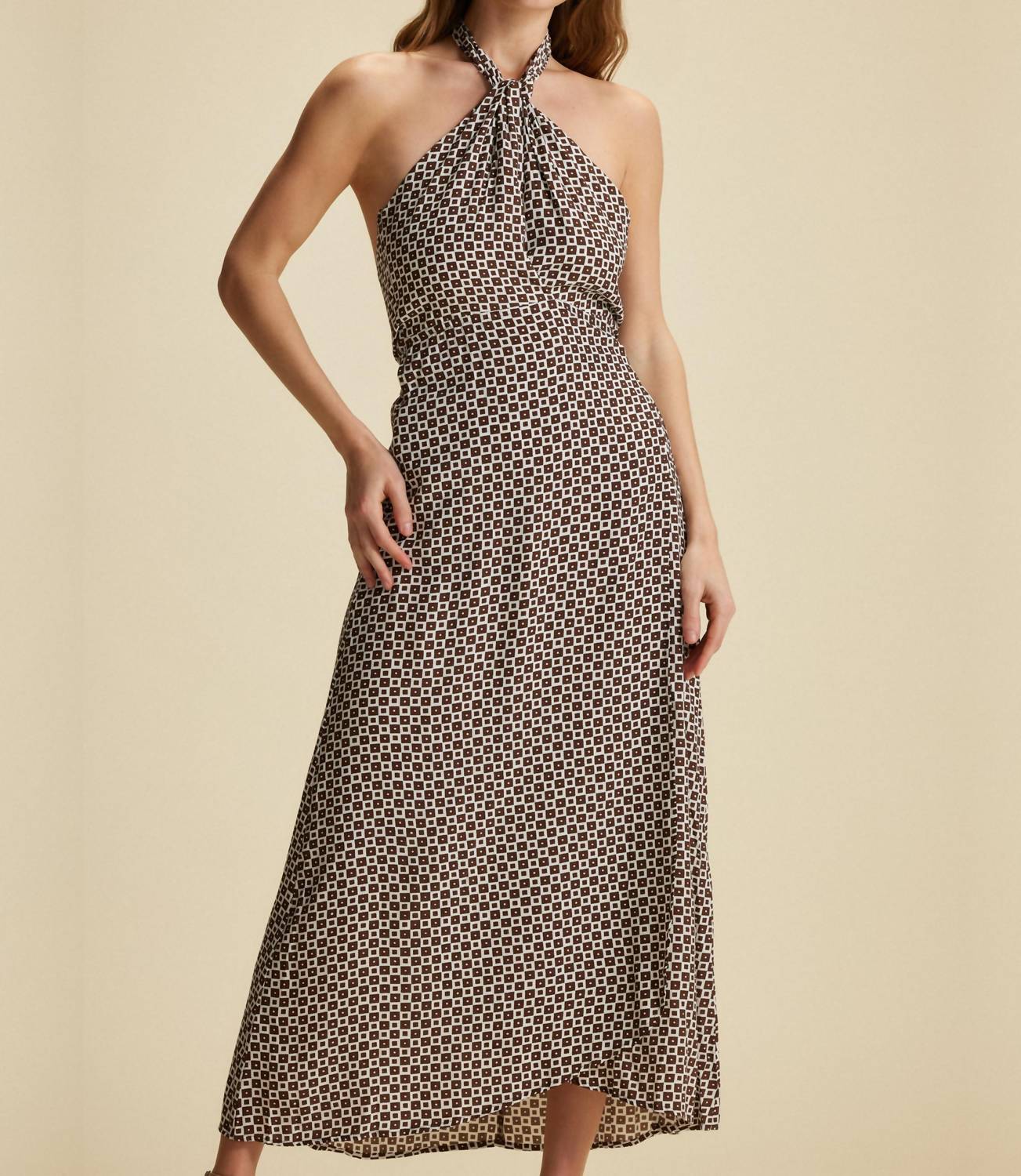 Shop Faithfull The Brand Leiko Midi Dress In De Maria Print In Grey