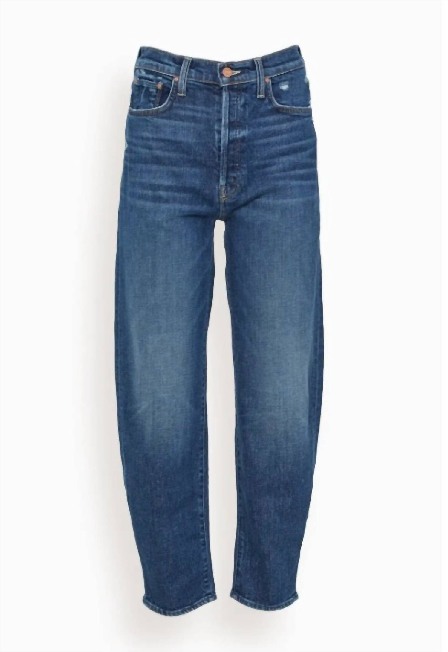 Mother The Curbside Flood Jeans In Blue