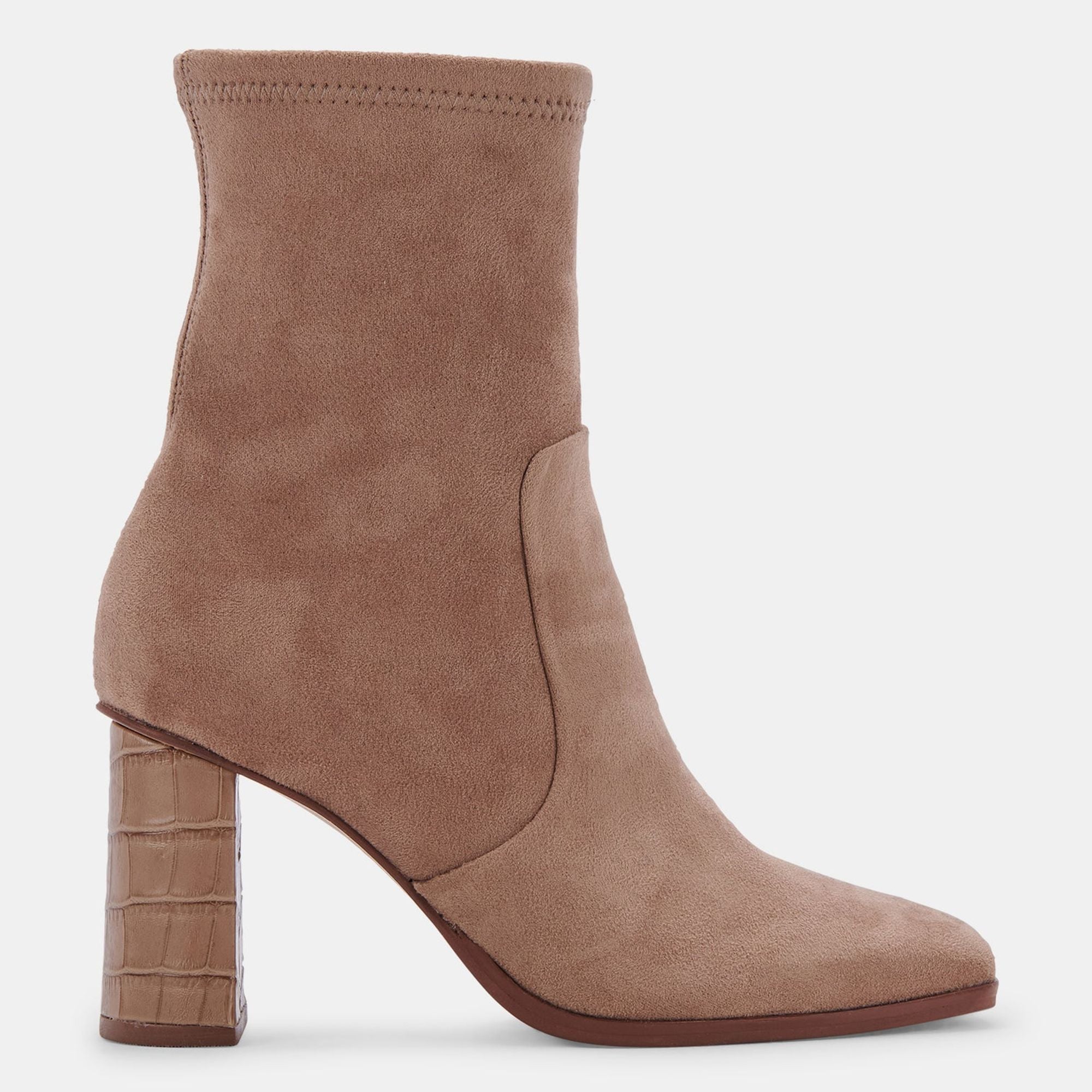 Dolce Vita Petya Booties Mushroom Stella Suede In Brown