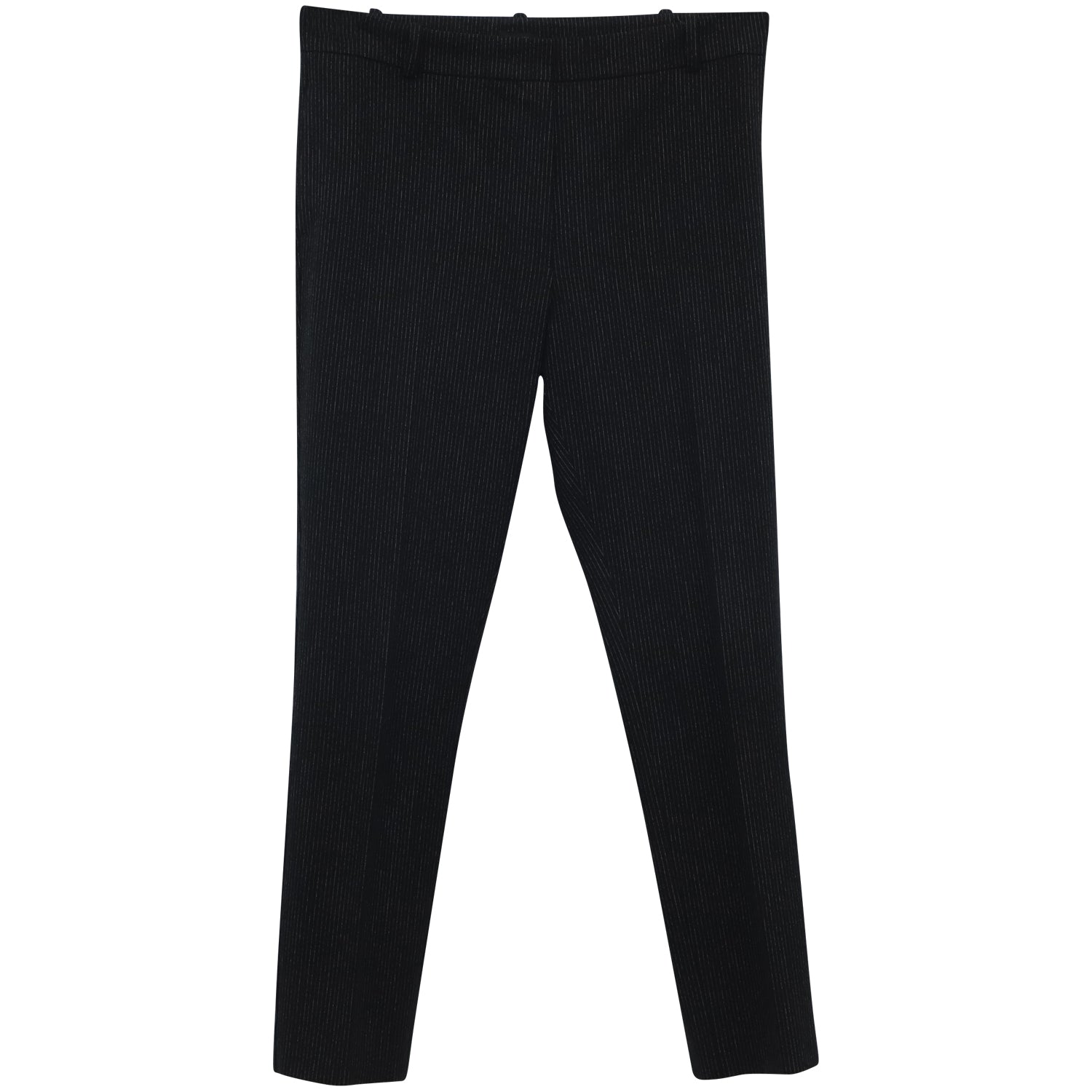 image of Joseph Gab Stretch Pinstripe Trousers in Black Viscose