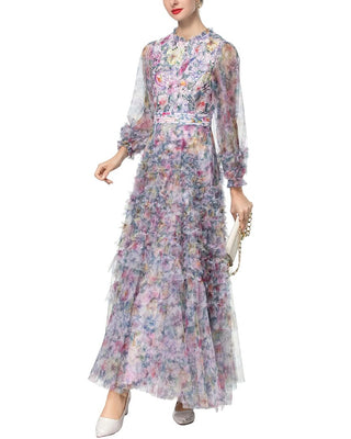 Mac Duggal Womens Floral Print Chiffon Evening Dress | ShopSimon