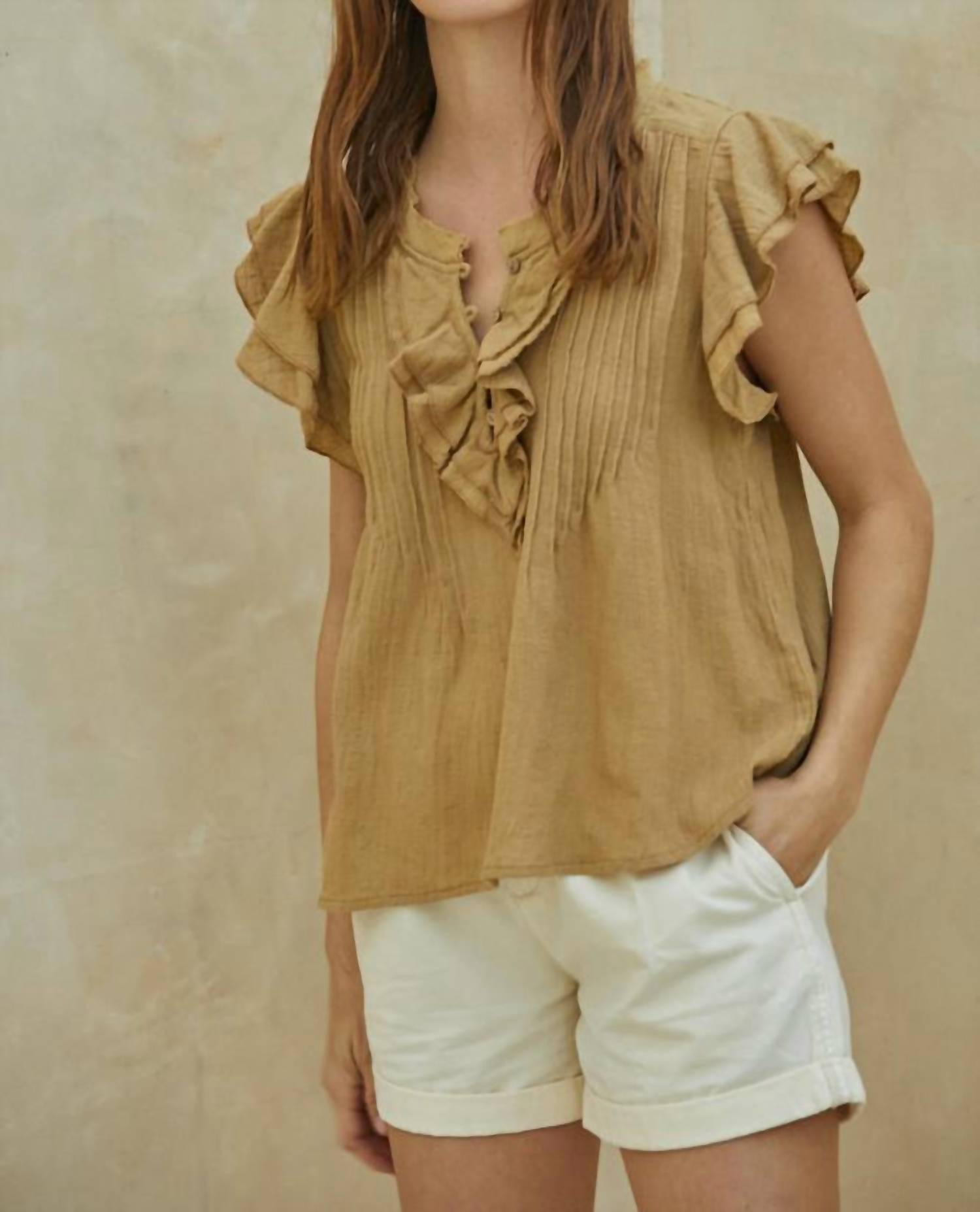 Shop By Together The Maude Top In Dark Tan In Yellow