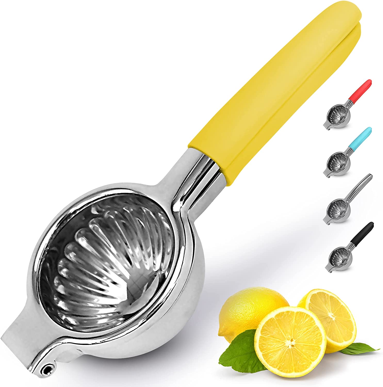 Shop Zulay Kitchen Manual Citrus Press Juicer And Lime Squeezer Stainless Steel In Yellow