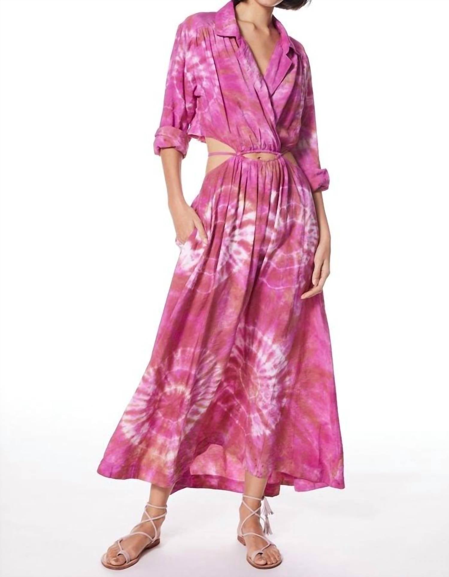 Shop Young Fabulous & Broke Derby Dress In Orchid Spin Wash In Pink