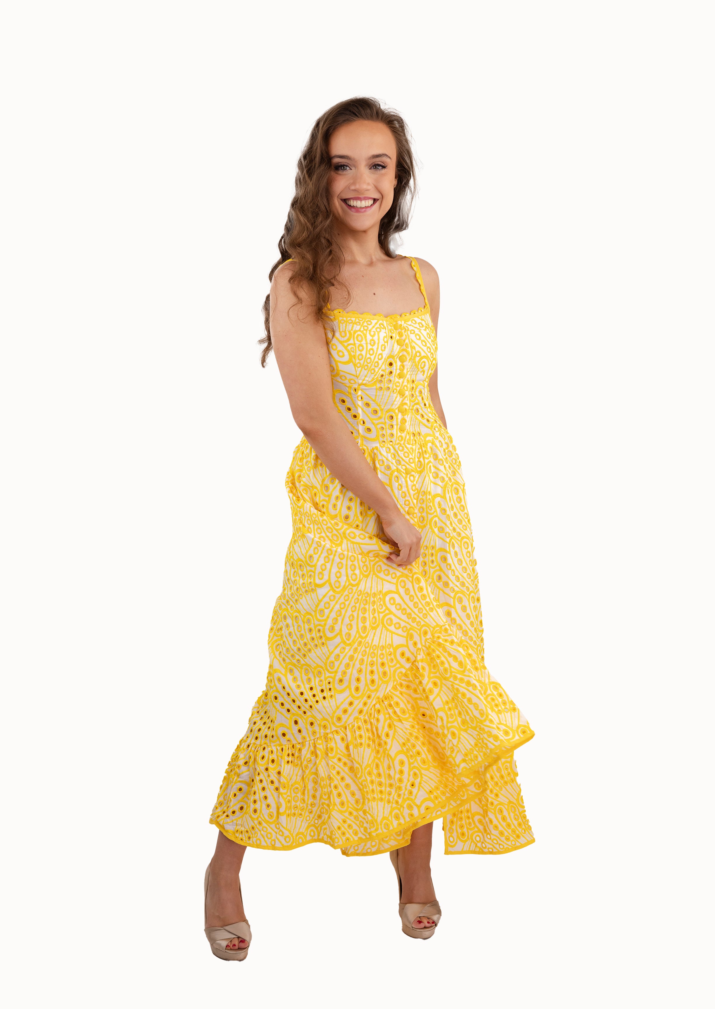 Shop Bereal Áine Dress In Yellow