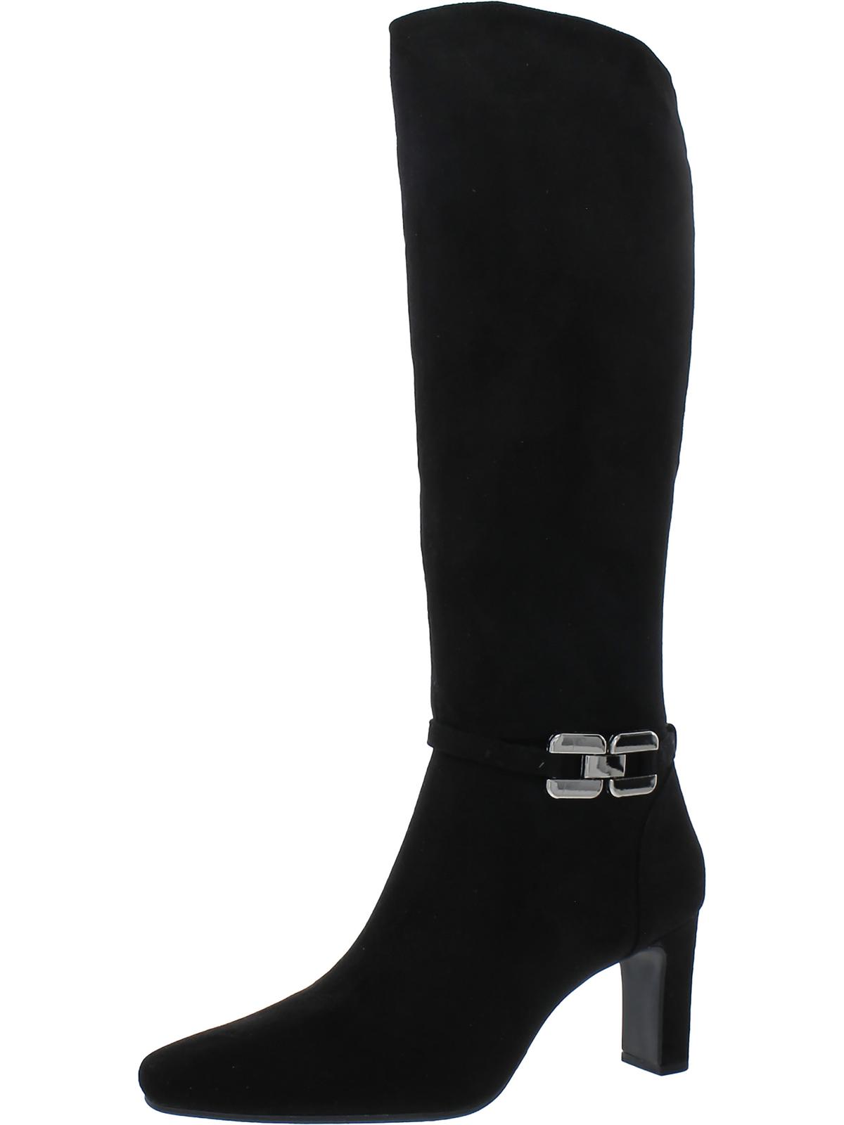Cl By Laundry Nora Womens Faux Suede Knee-high Boots In Black