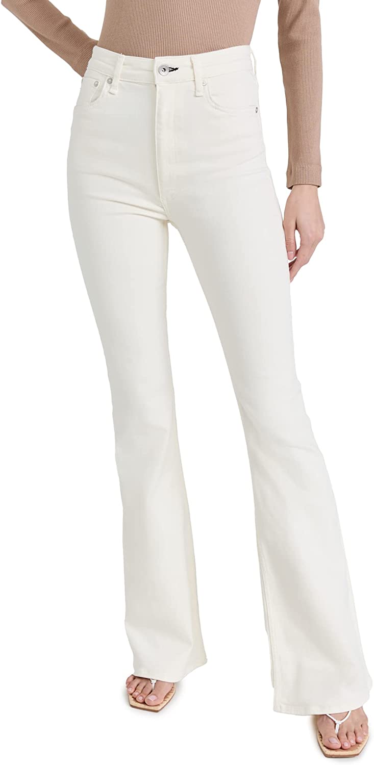 Rag & Bone Women's Icon Casey High-rise Flare Jeans In White