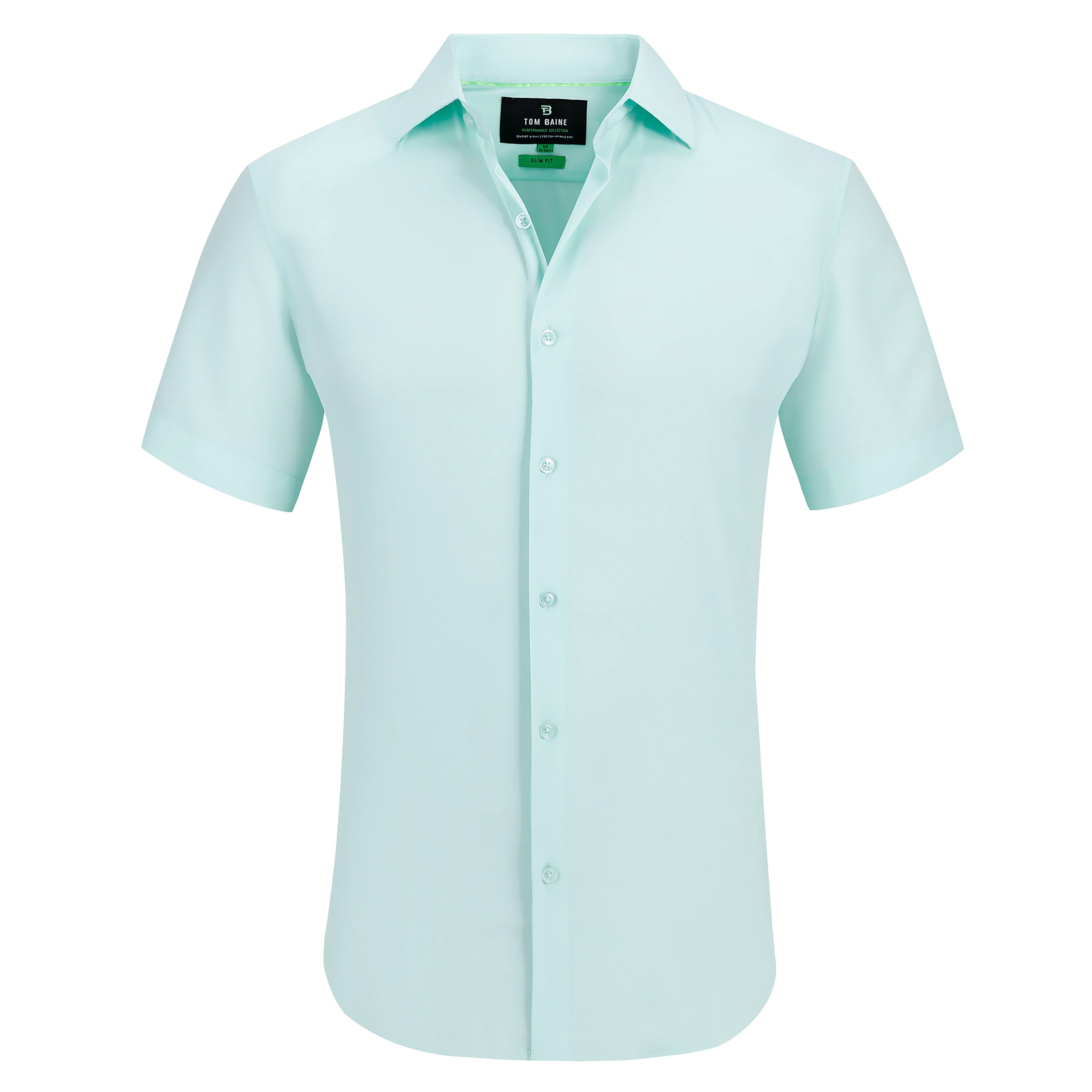 Shop Tom Baine Solid Performance Button Down In Green