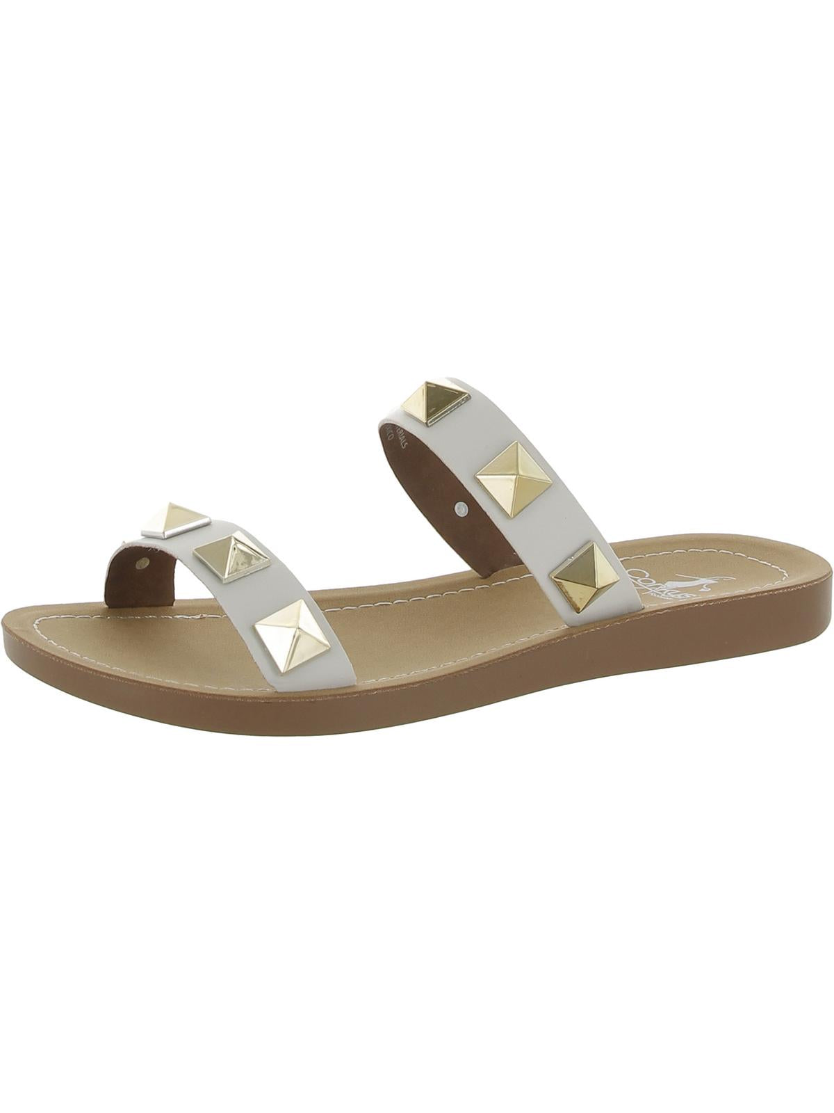 Shop Corkys Daiqiuri Womens Faux Leather Slip On Slide Sandals In White