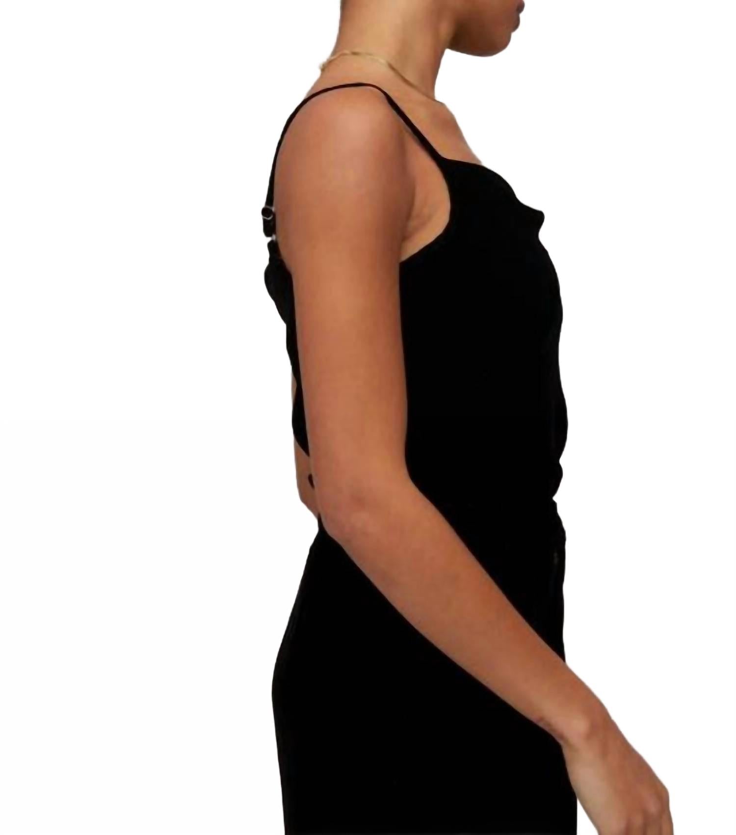 Cowl Neck Camisole In Black