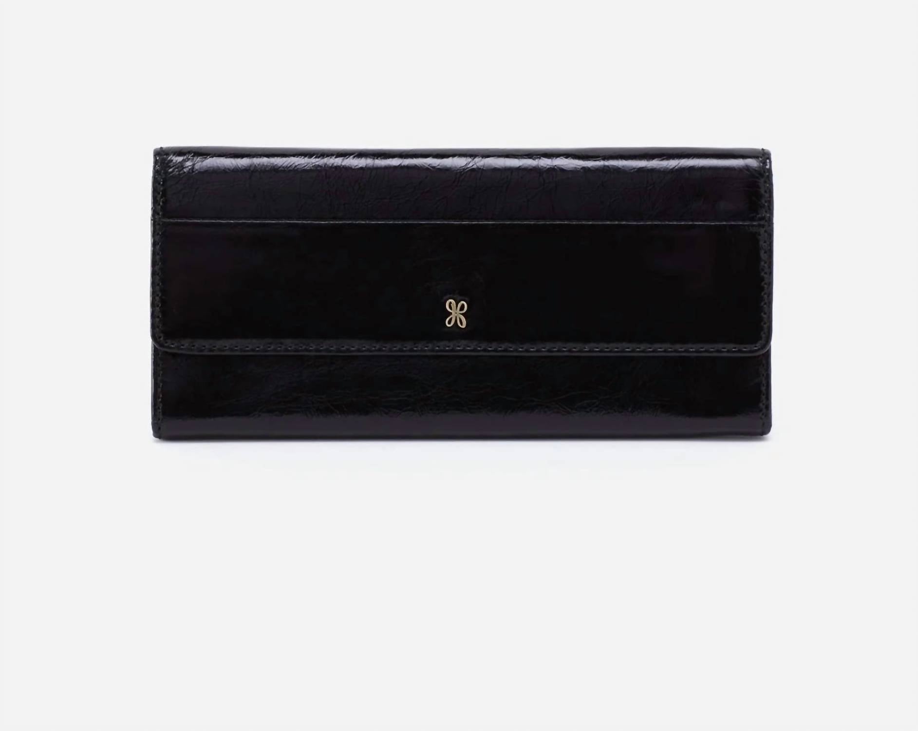 Shop Hobo Women's Jill Large Trifold Wallet In Black