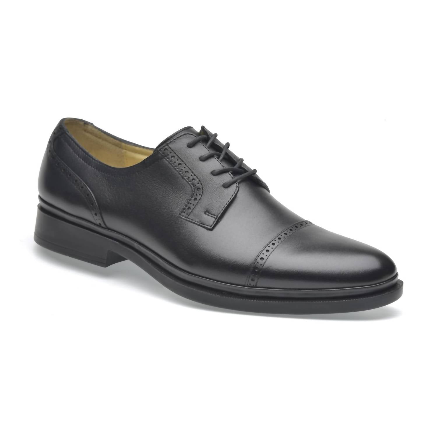 Shop Pazstor Men's Leather Oxfords Classic In Black