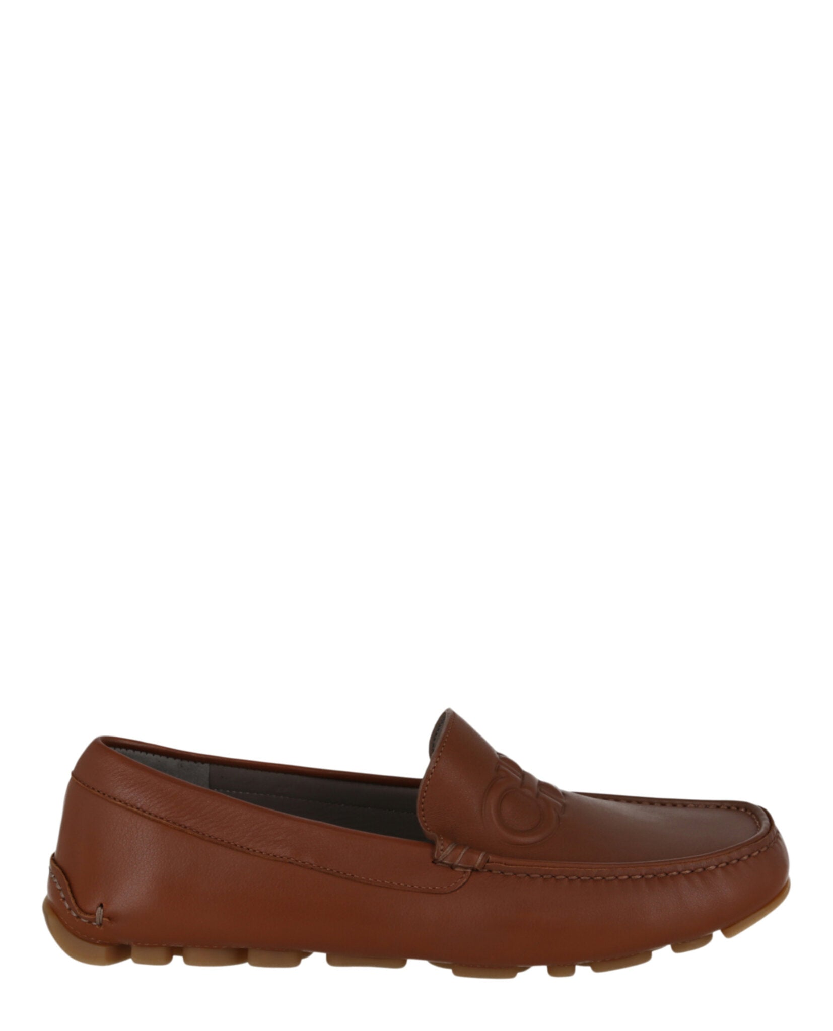 Shop Ferragamo Punzio Drivers In Brown