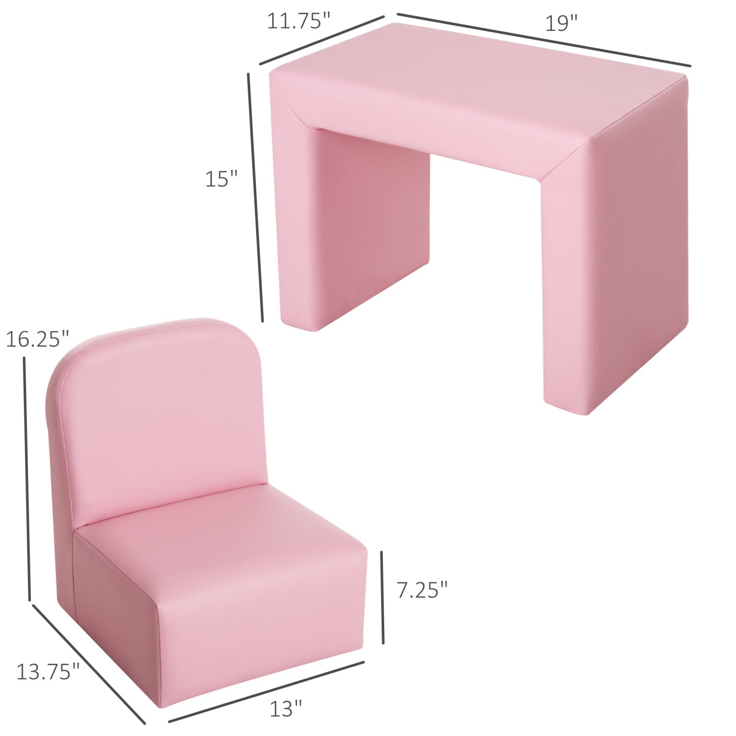 Streamdale 2-in-1 Kids Sofa & Table Set for 3+