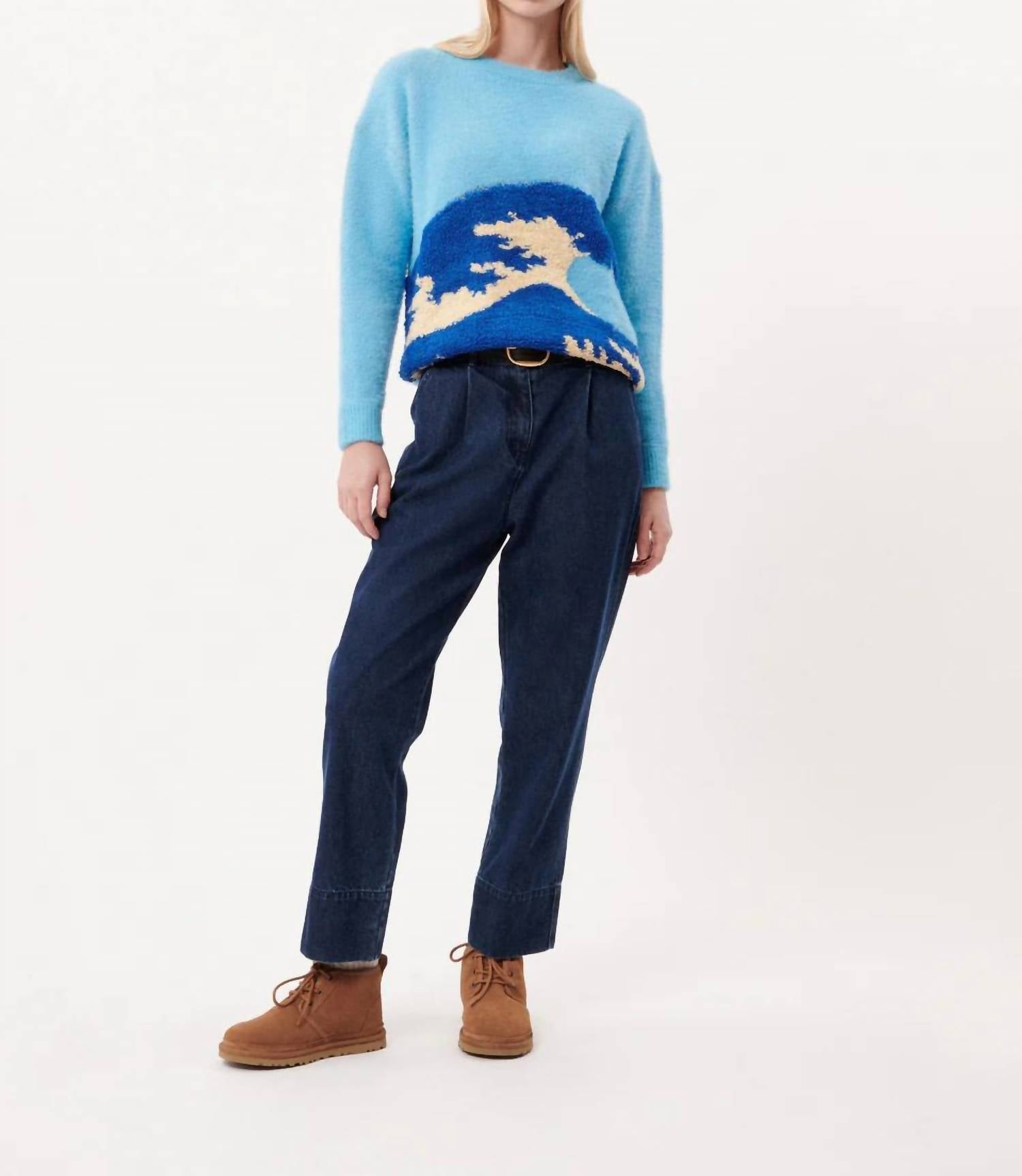 Shop Frnch Maeko Sweater In Azure Blue