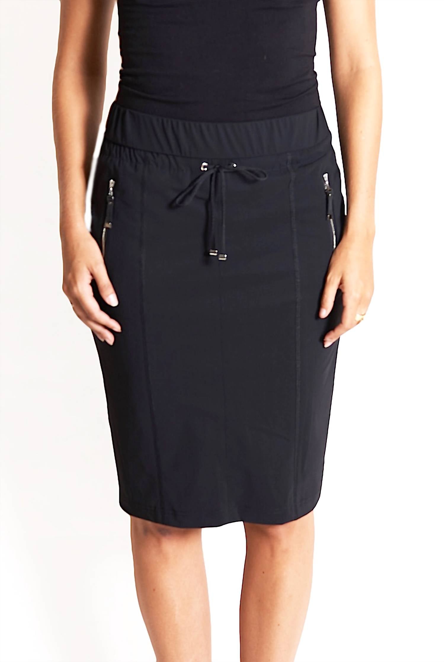 Shop Raffaello Rossi Nele Knee Length Skirt In Black