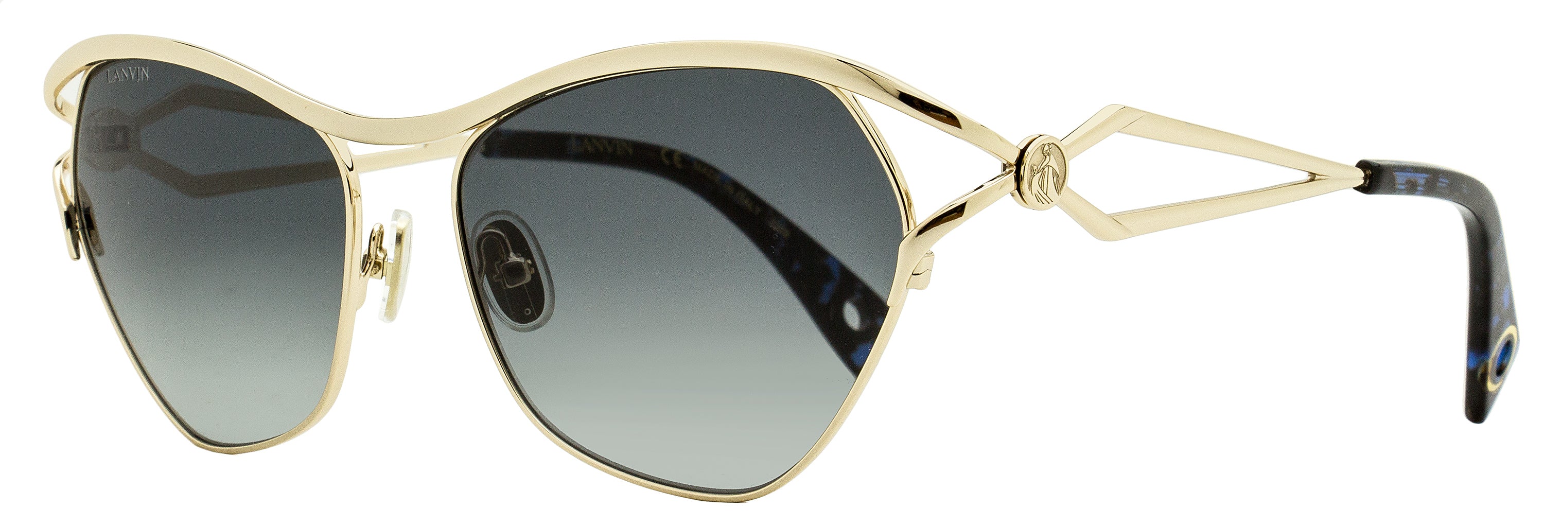 Lanvin Women's Mother & Child Sunglasses Lnv114s 721 Gold/blue Havana 58mm