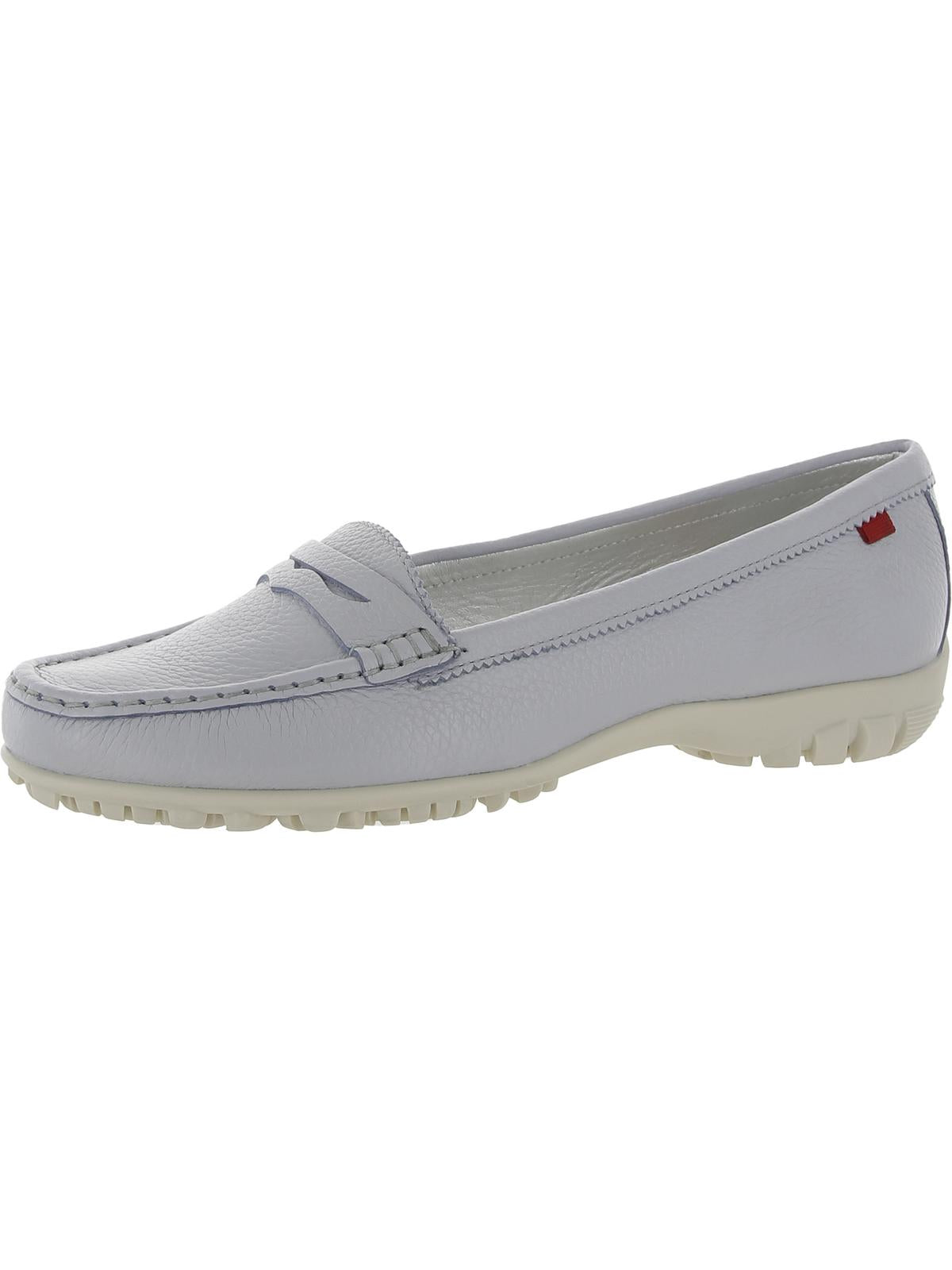 Marc Joseph Union Womens Leather Slip On Golf Shoes In Blue