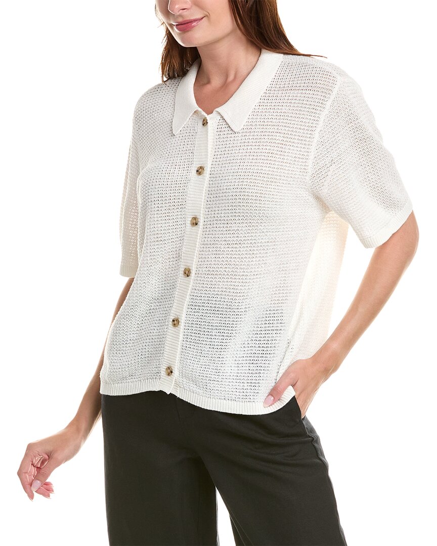 Shop Onia Linen Knit Button Up In White