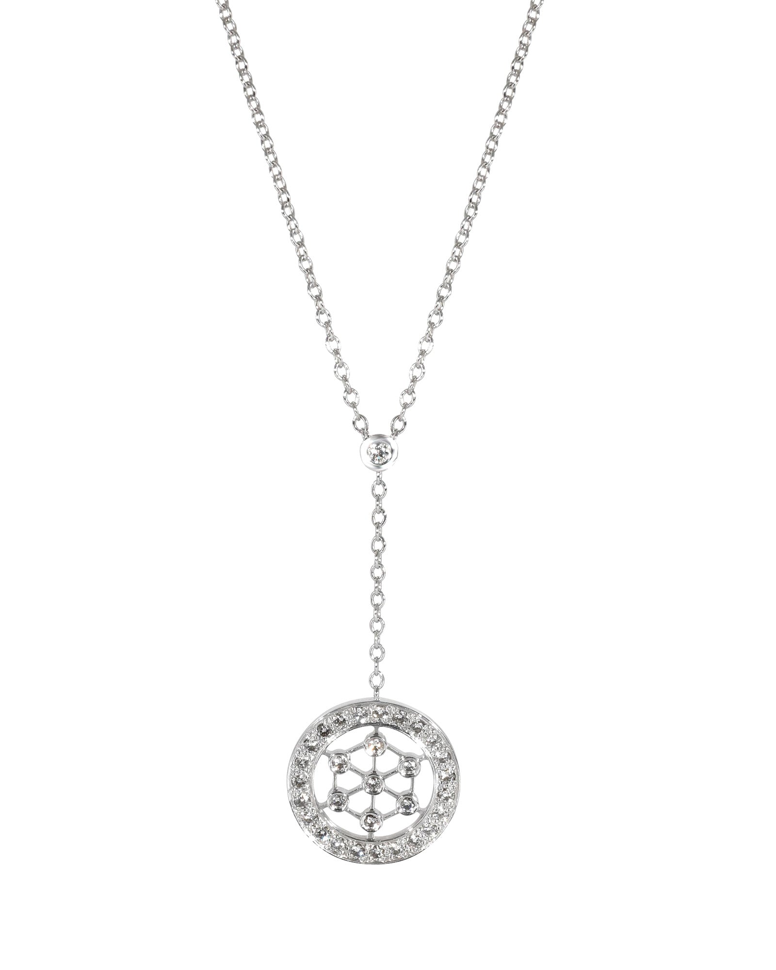 image of Tiffany & Co. Voile Diamond Lariat Pendant  in  Platinum 0.1 CTW